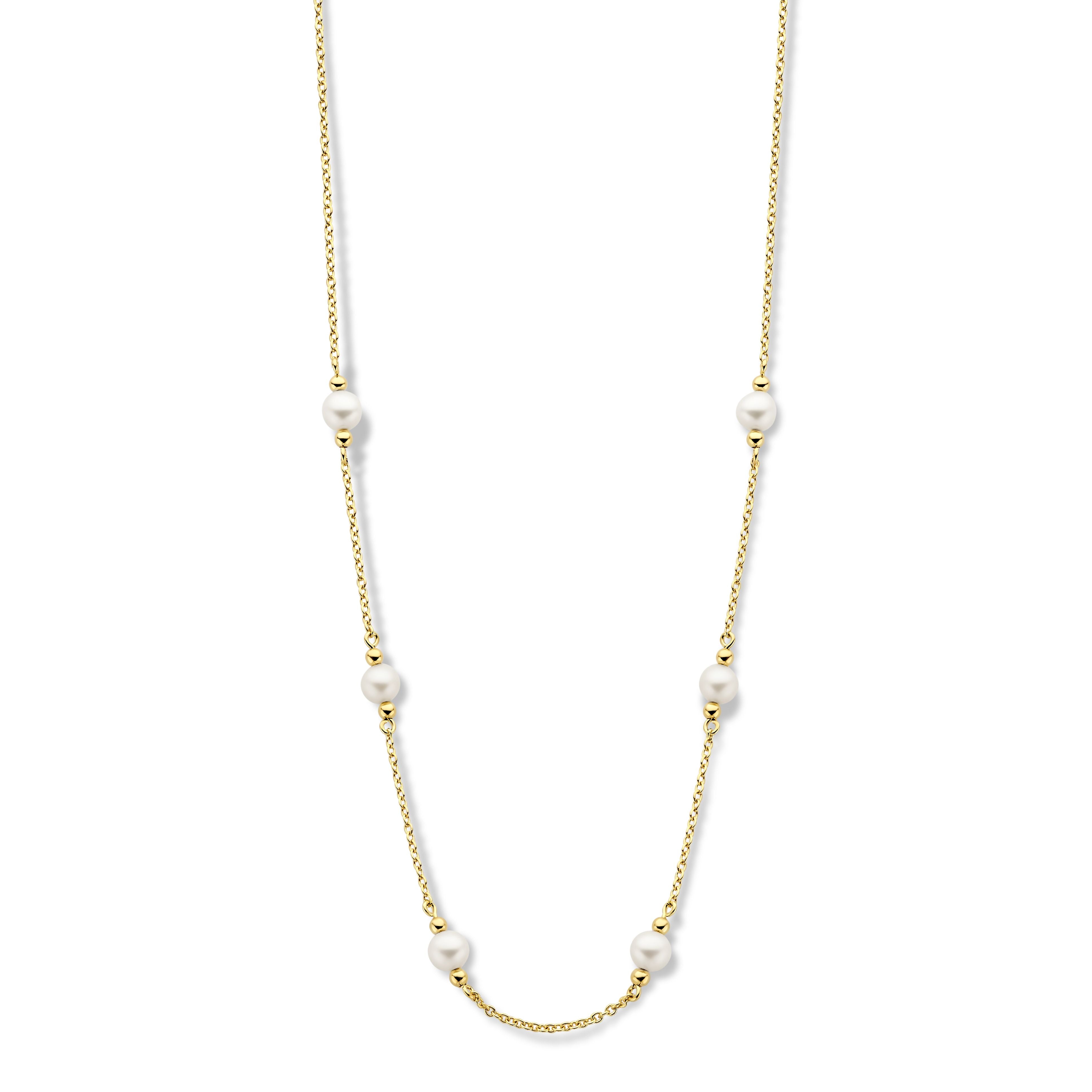 Athena Halskette 45 cm - Sterling Silber vergoldet - SüßwasserPearl-1