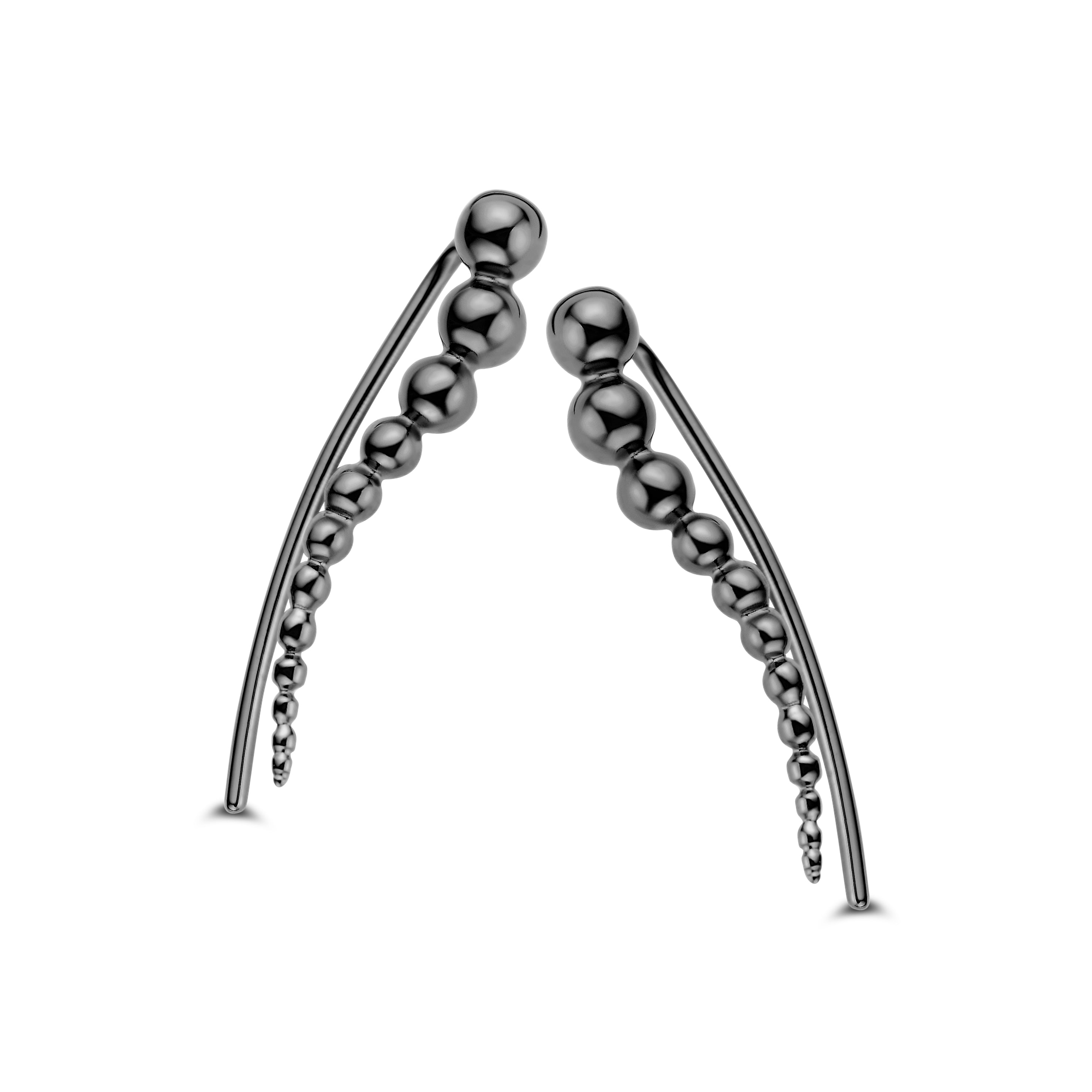 Bomber Ohrringe - Sterling Silber rutheniert-1