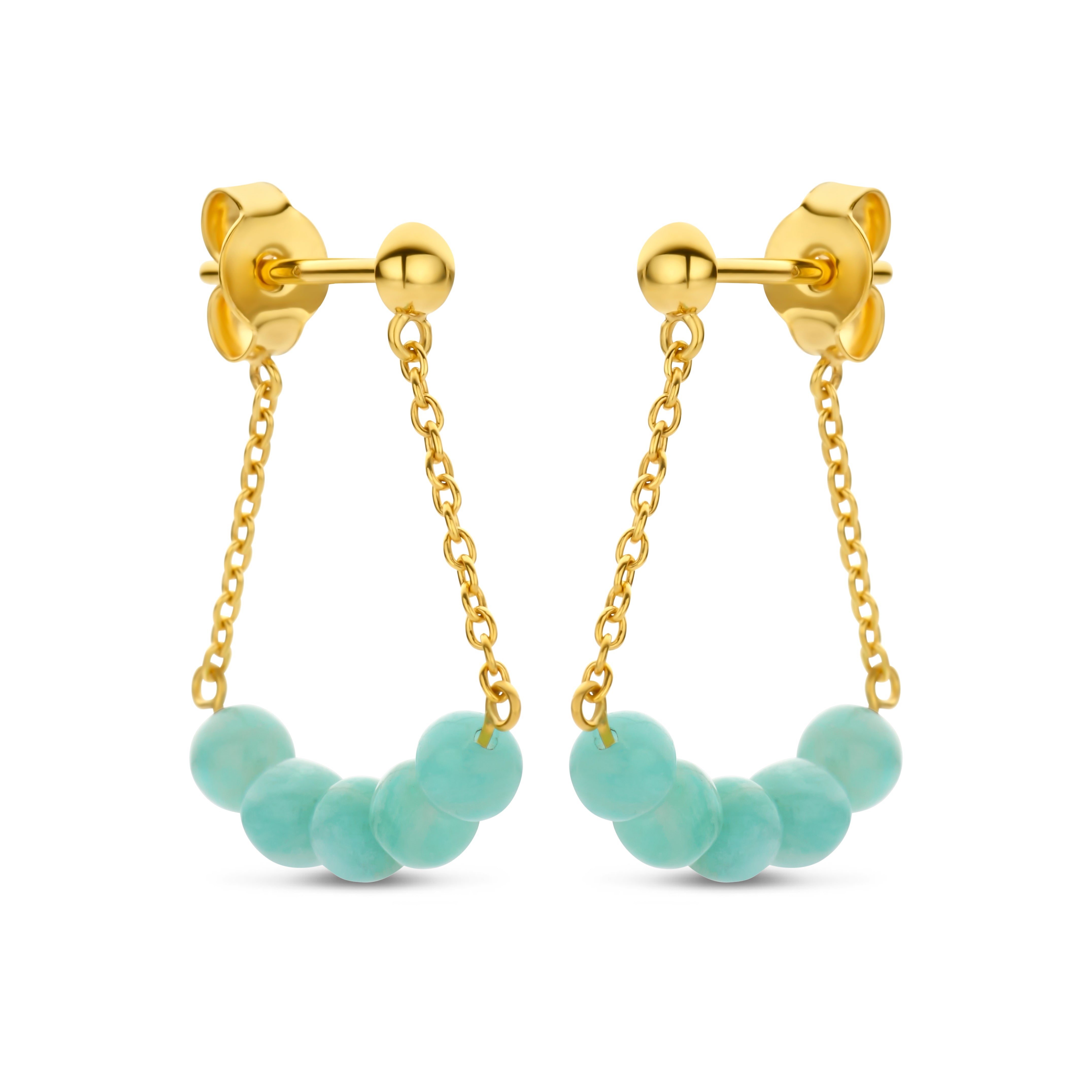 AMELIA HANGER AMAZONITE 14K