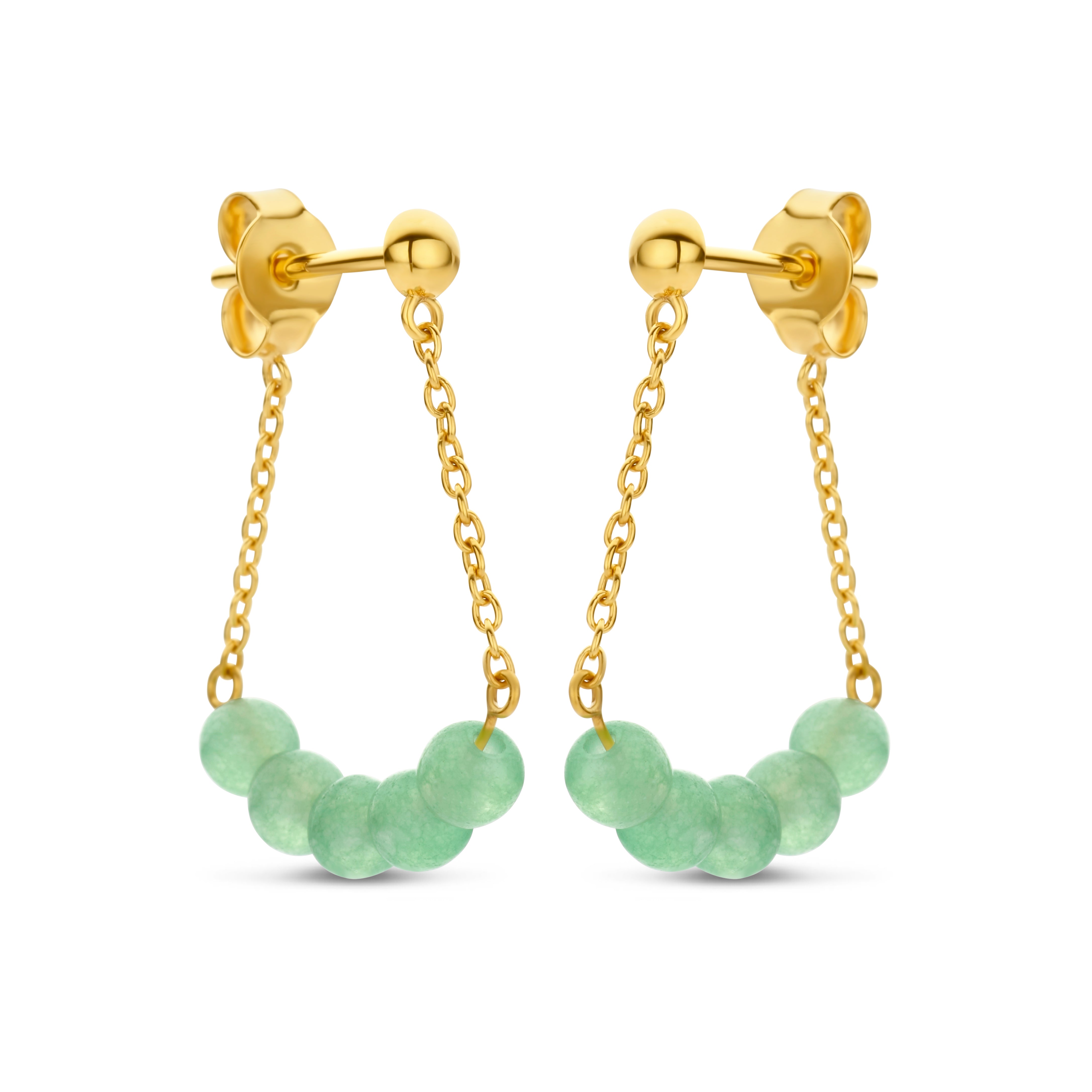 AMELIA HANGER GREEN AVENTURINE 14K-2