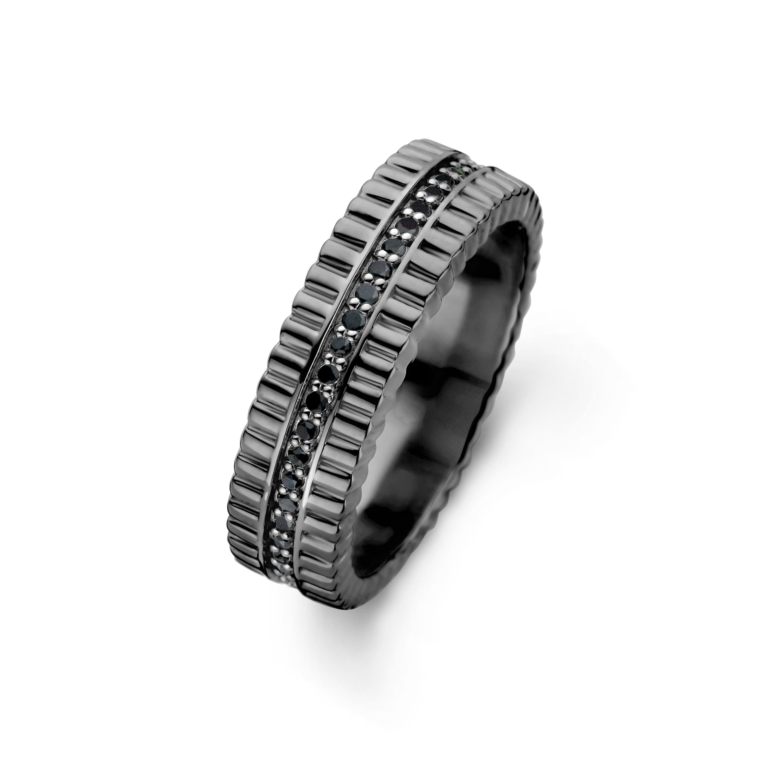 Imitation Ring - Sterlingsilber rutheniert - Zirkonia-1