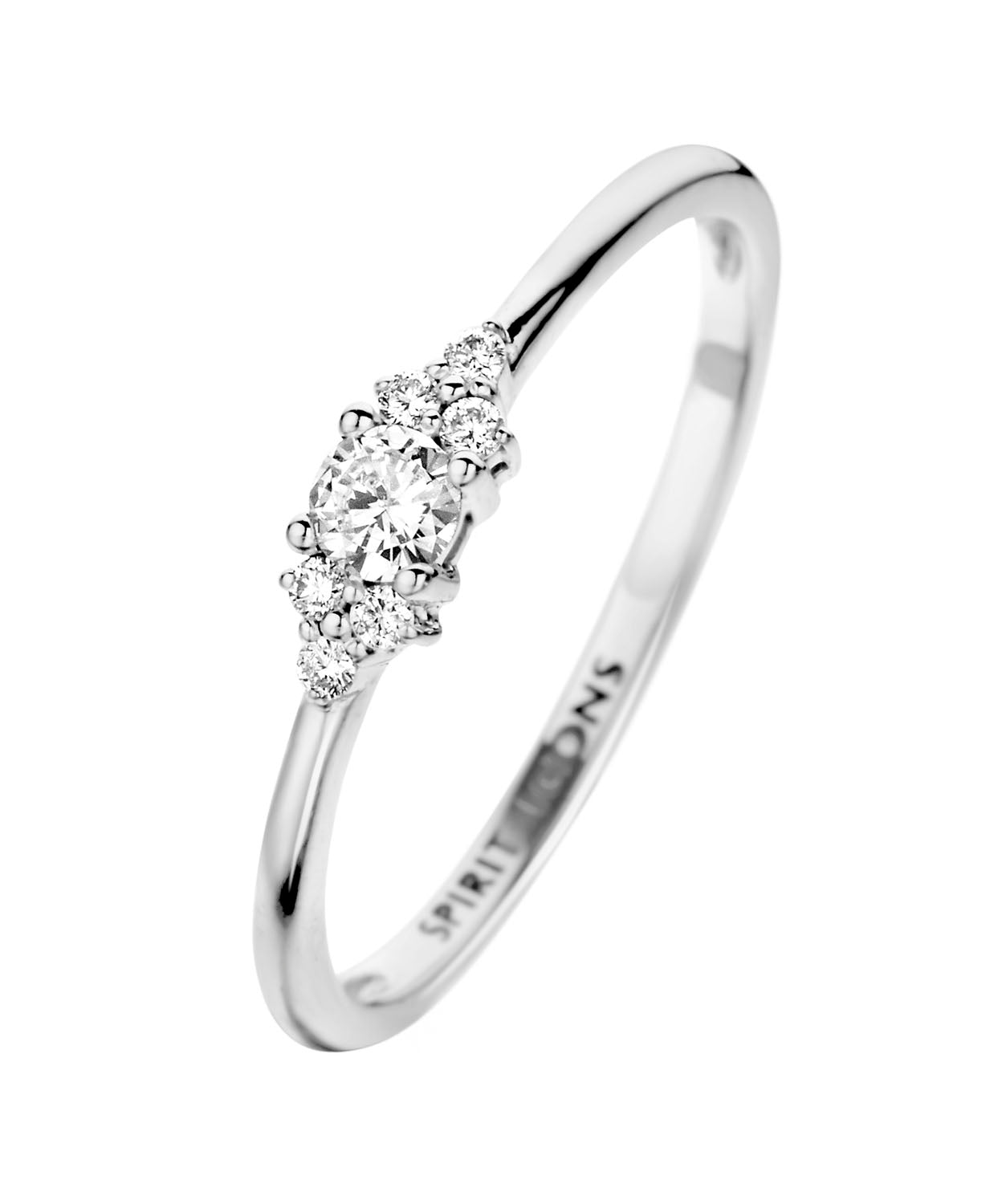 Vida Ring - 14 kt. Weißgold mit 0,16 CT brilliant geschliffenen Diamanten-1