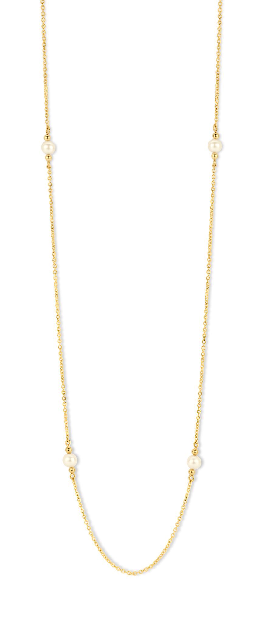 Athena Halskette 60/70 cm - Sterling Silber vergoldet - Süßwasserperlen-3