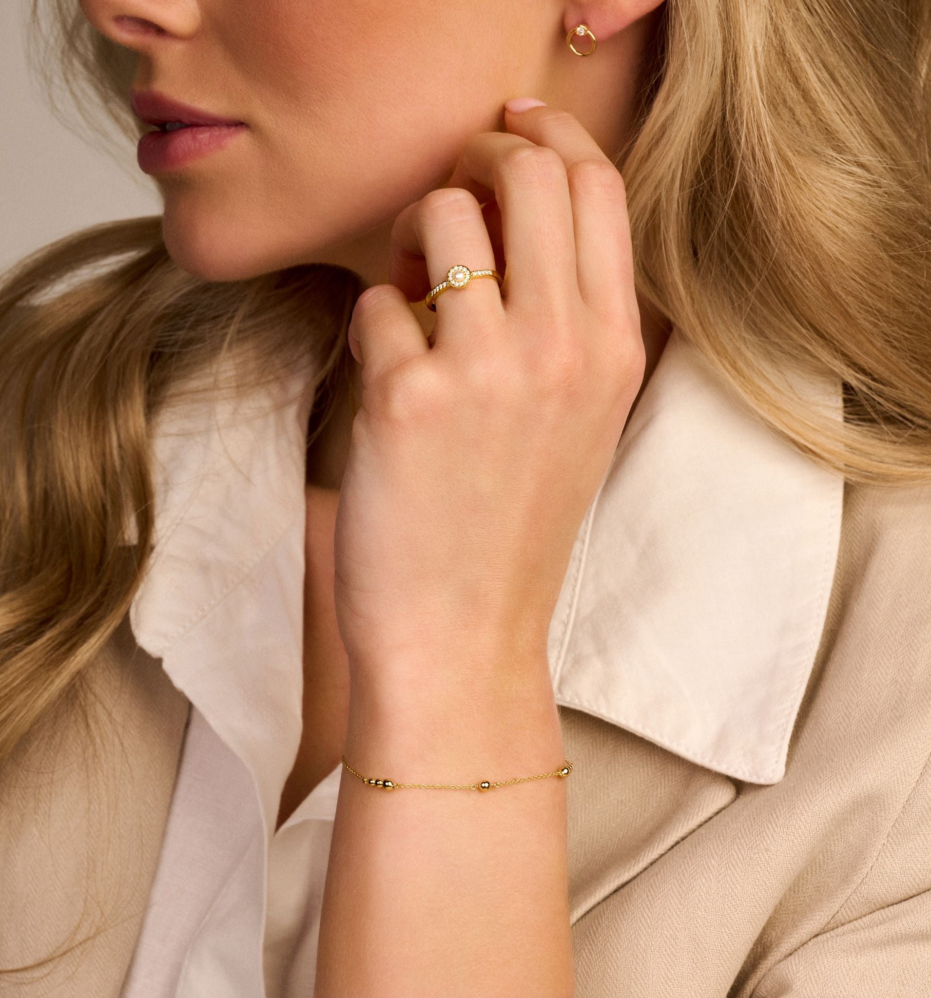 ETERNAL PEARL RING 0,11 Ct Wvs PEARL 14K-1