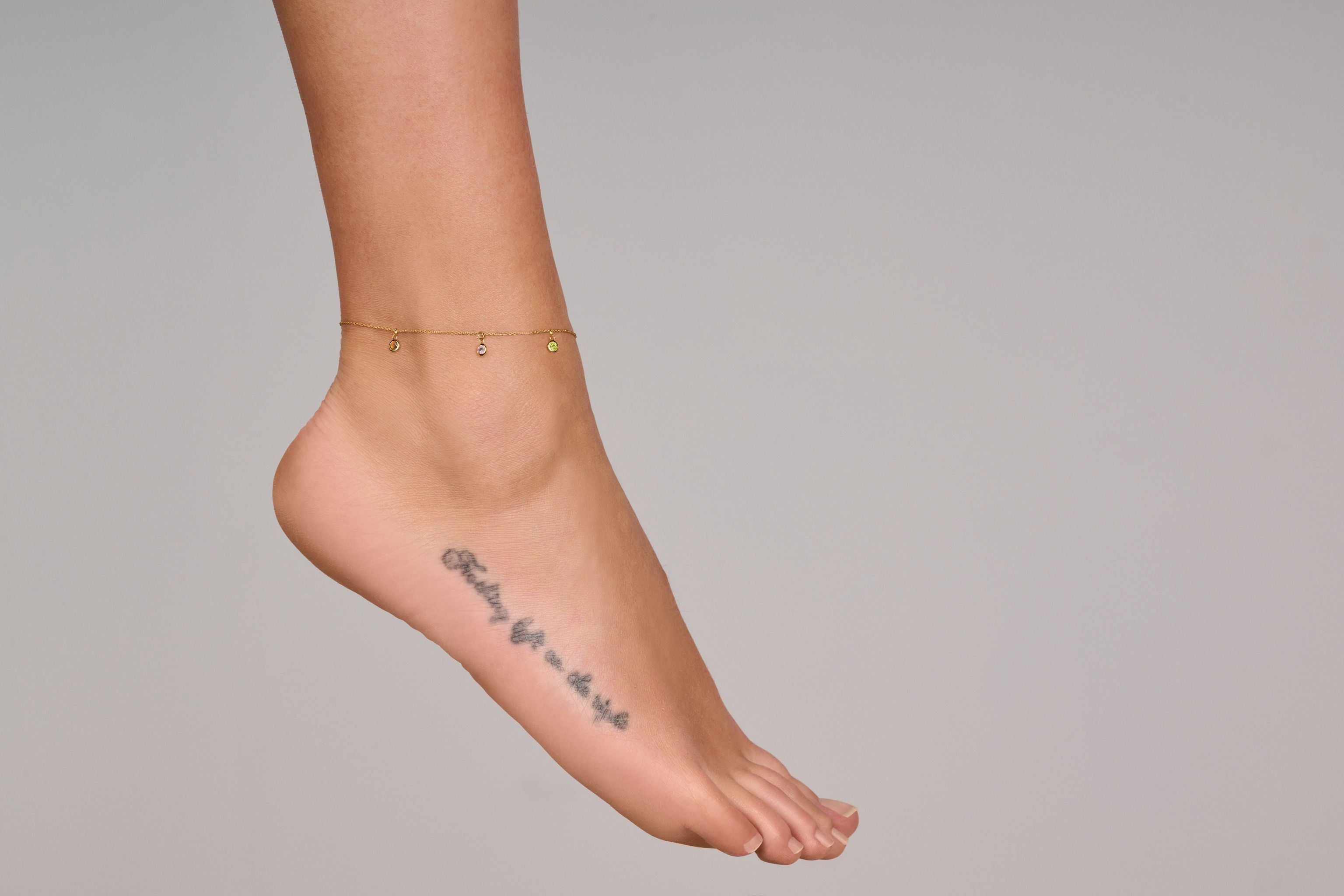 Sky Fußkettchen - 14kt. Gold - mehrfarbiger Topas-2