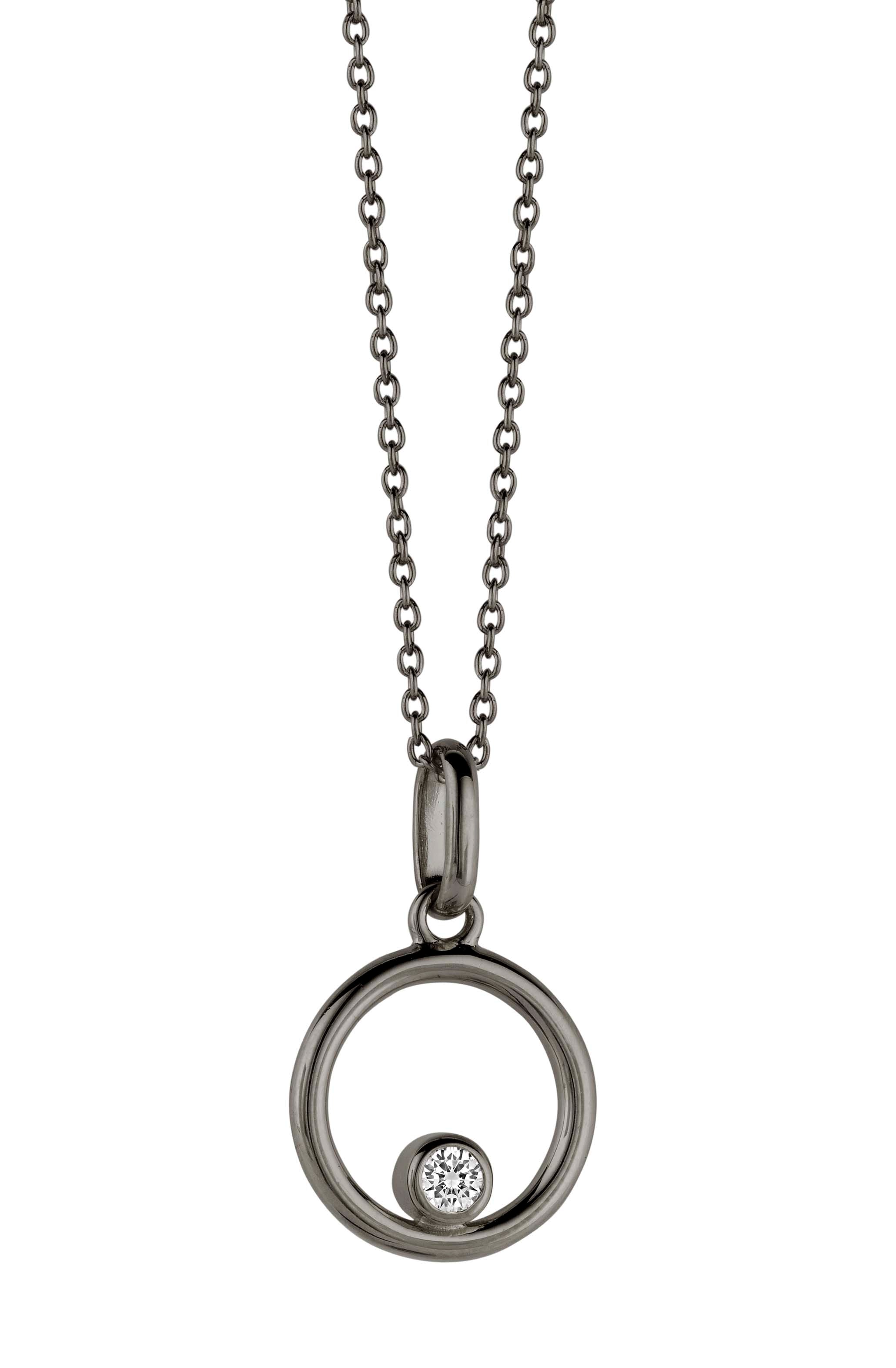 INFINITY NECKLACE BL CZ