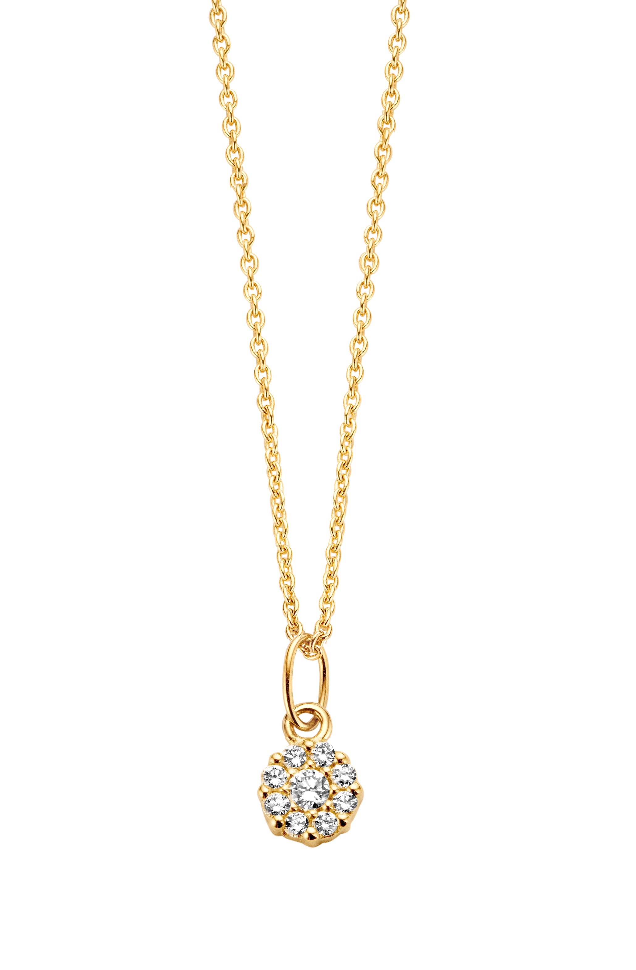 Eternal Halskette 45 cm - 14 kt. Gold mit 0,12 CT Brillantschliff Diamanten-2