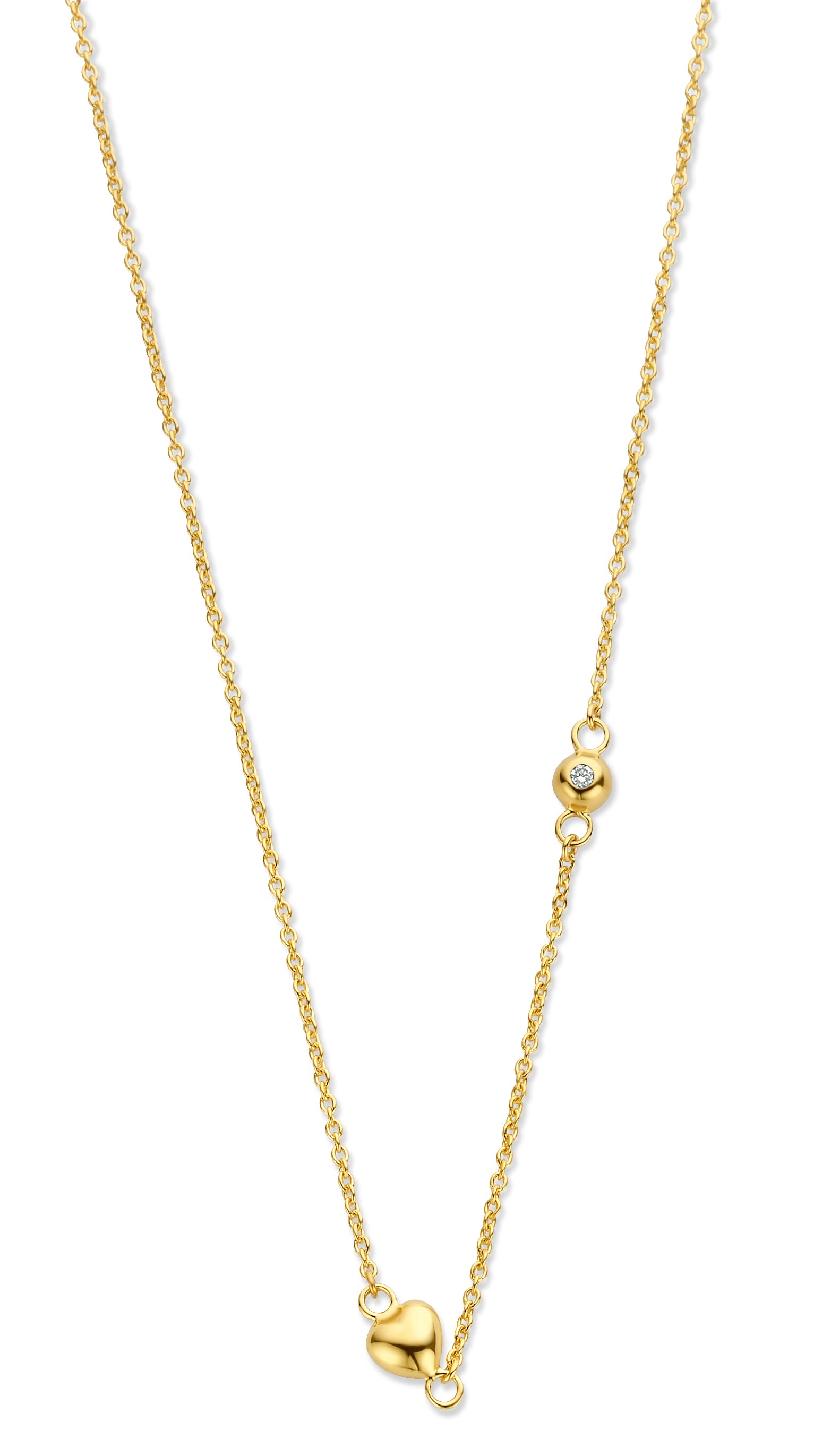 Miracle Halskette 45 cm - 14 kt. Gold mit 0,02 CT Brilliant Schliff Diamant-2