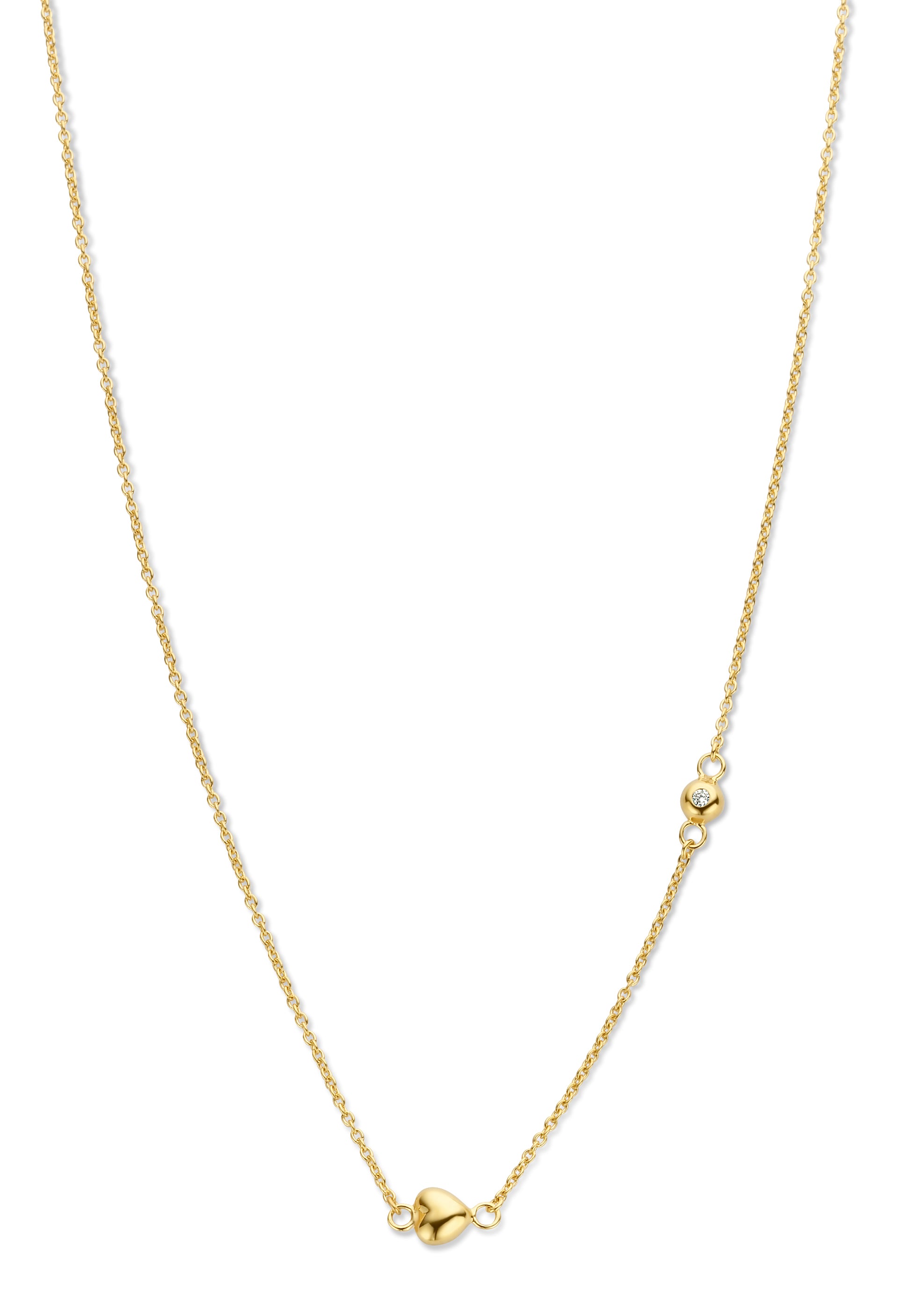 Miracle Halskette 45 cm - 14 kt. Gold mit 0,02 CT Brilliant Schliff Diamant-6