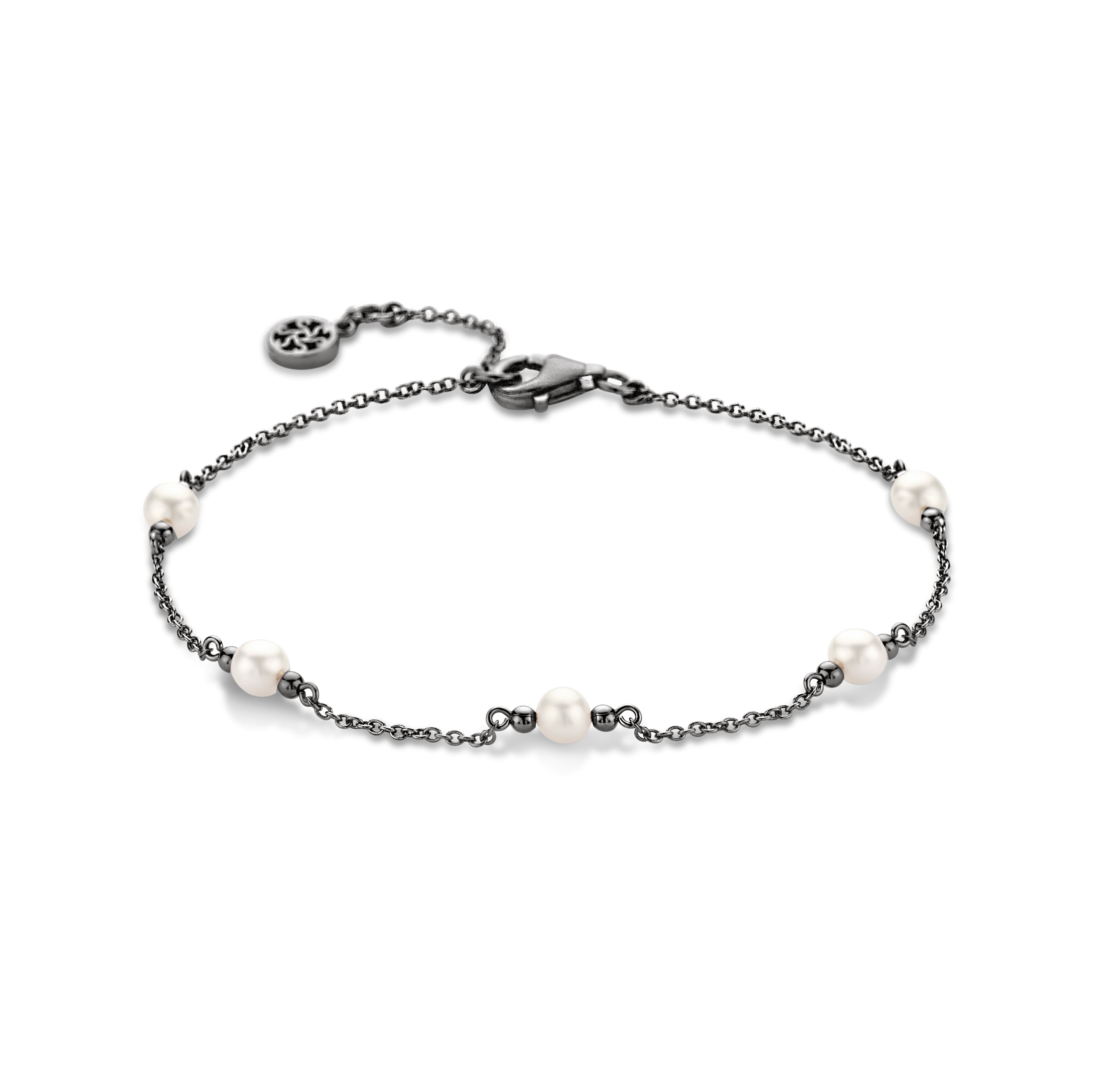 Athena Armband - Sterlingsilber rhodiniert - SüßwasserPearl-1