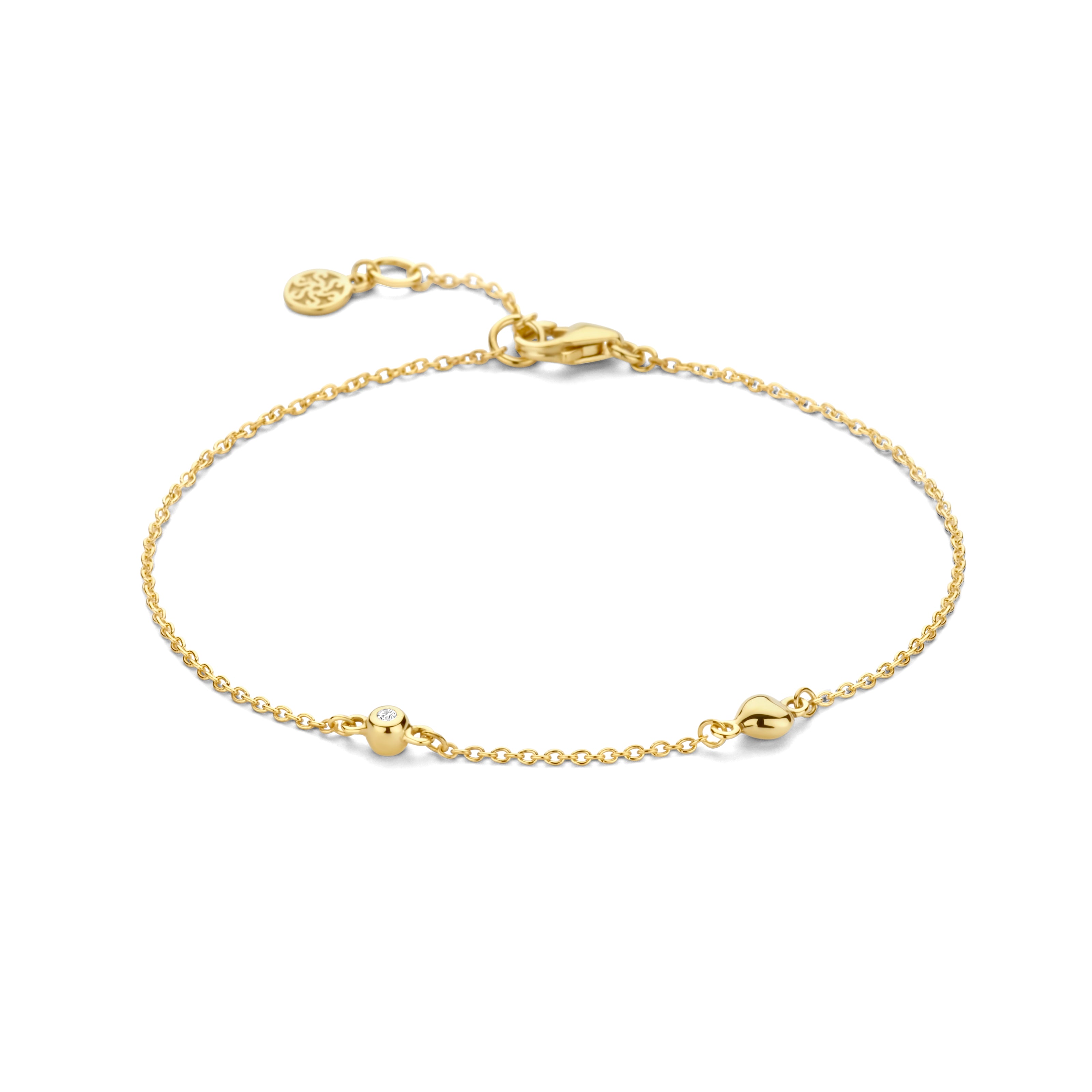 Miracle Armband - 14 kt. Gold mit 0,02 CT Brillantschliff Diamant-1