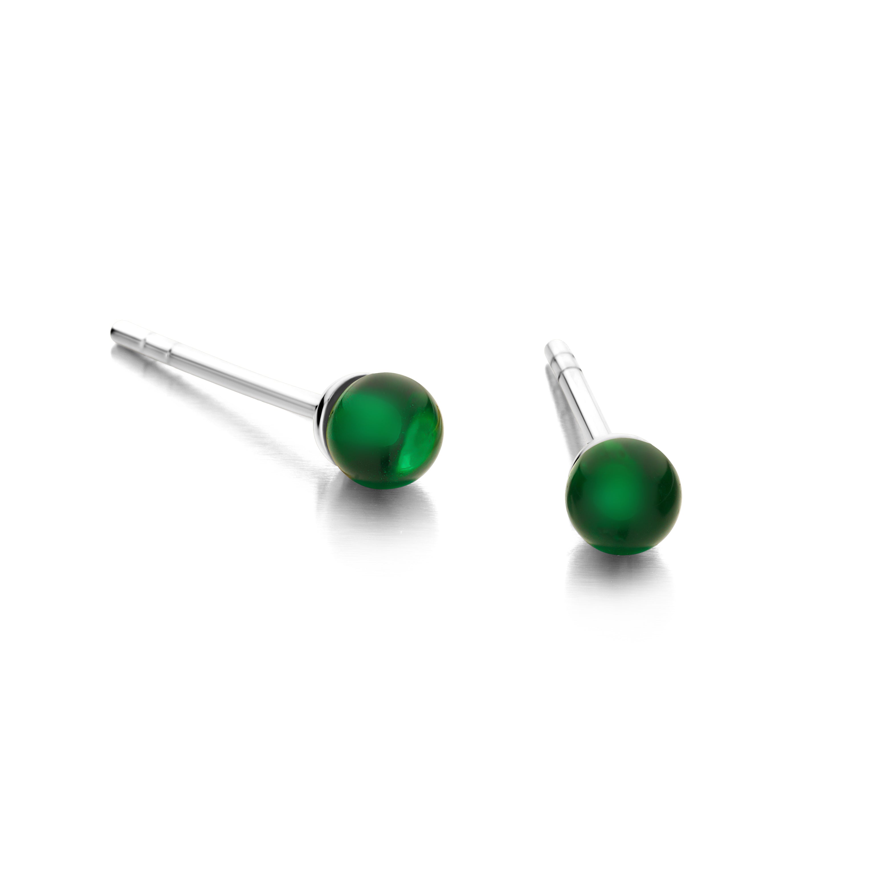 FIGARO STUD GREEN 4MM-1