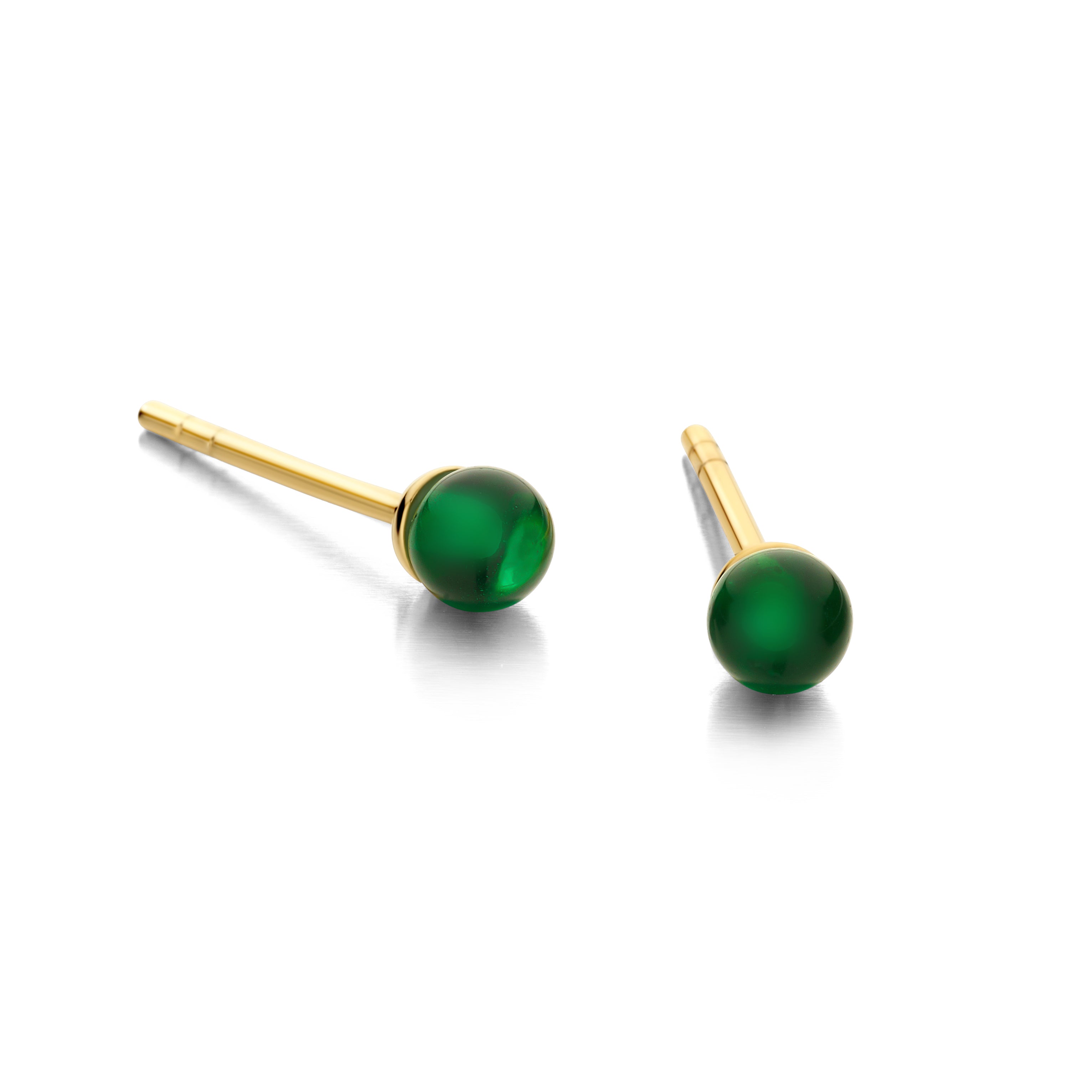 FIGARO STUD GREEN 4MM-1