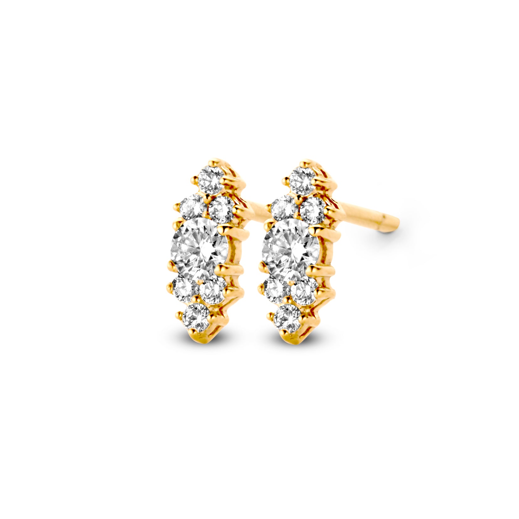 Vida Ohrringe - 14 kt. Gold mit 0,22 CT brillantgeschliffenen Diamanten-1