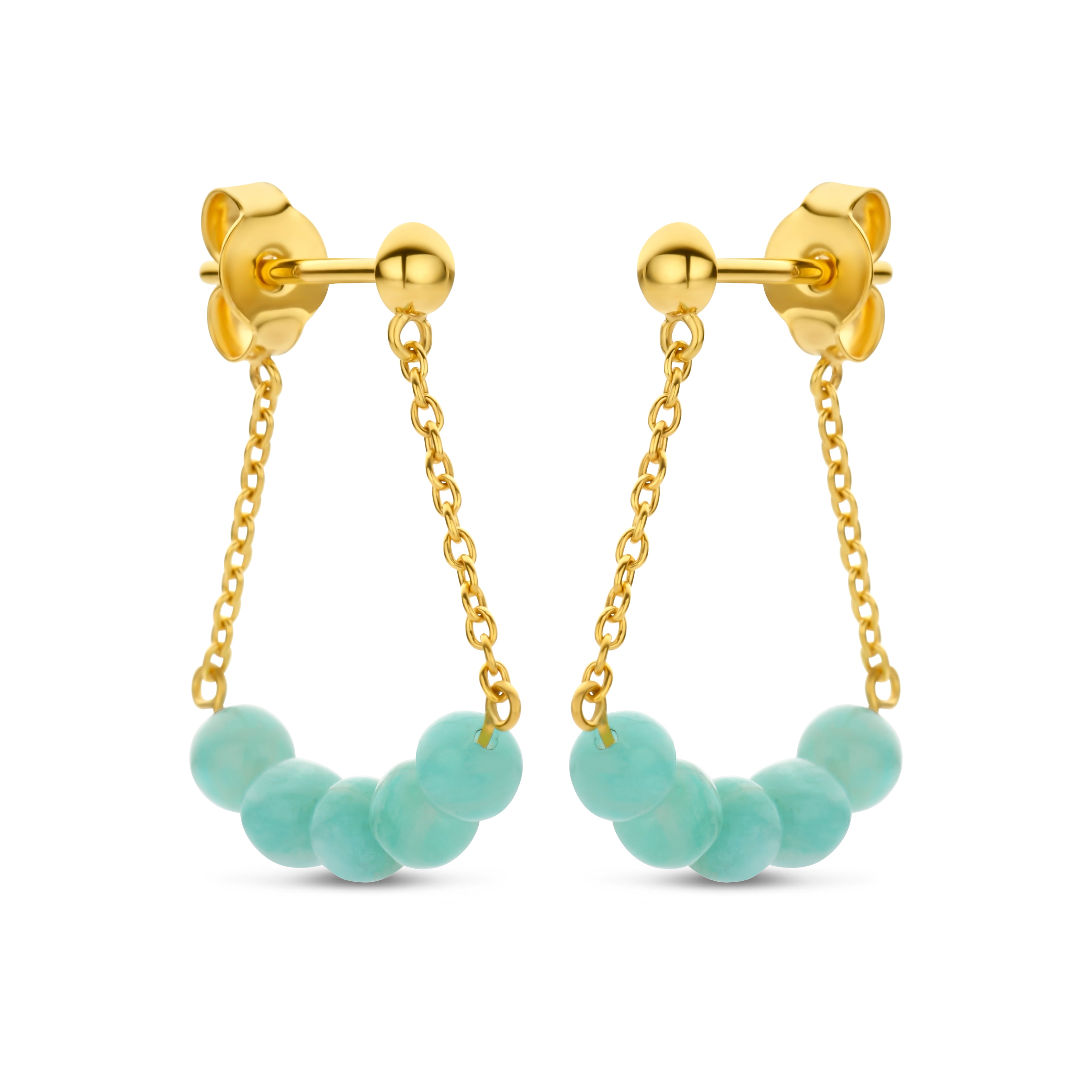 AMELIA HANGER AMAZONITE 14K