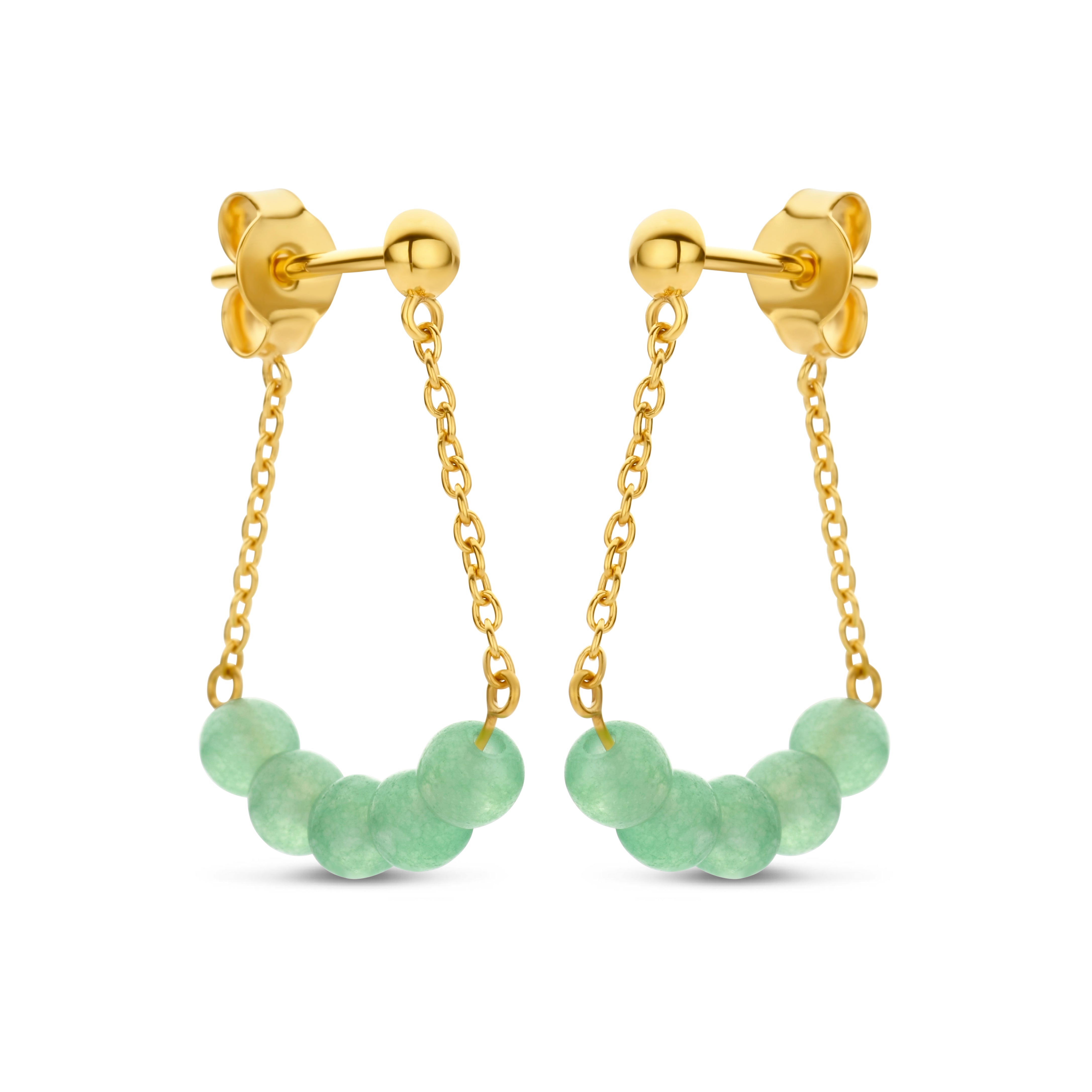 AMELIA HANGER GREEN AVENTURINE 14K