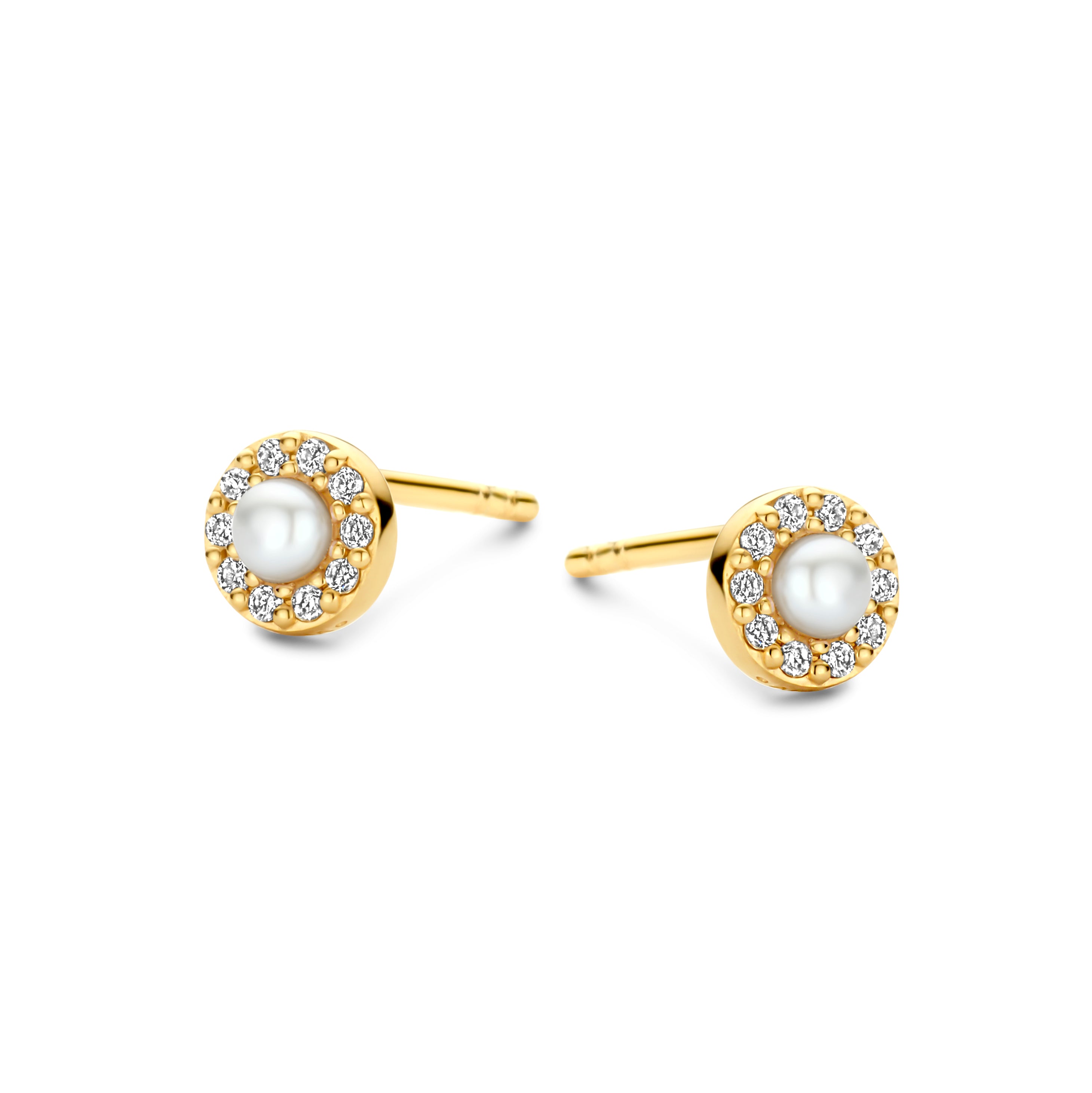 SOPHIA STUD 0,10Ct Wvs PEARL 14K-1