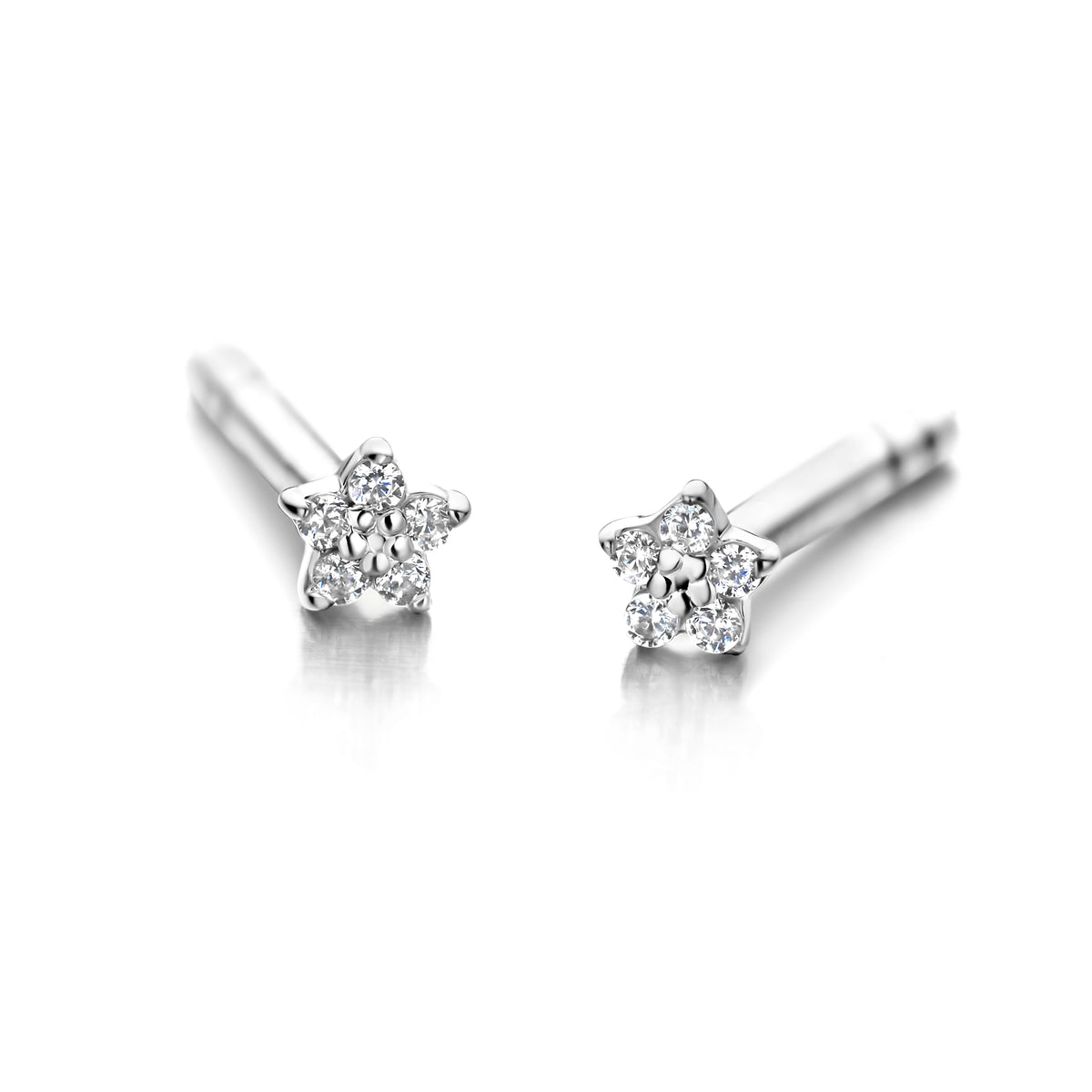 Eden Ohrstecker 0,02Ct Wvs 14K 2mm