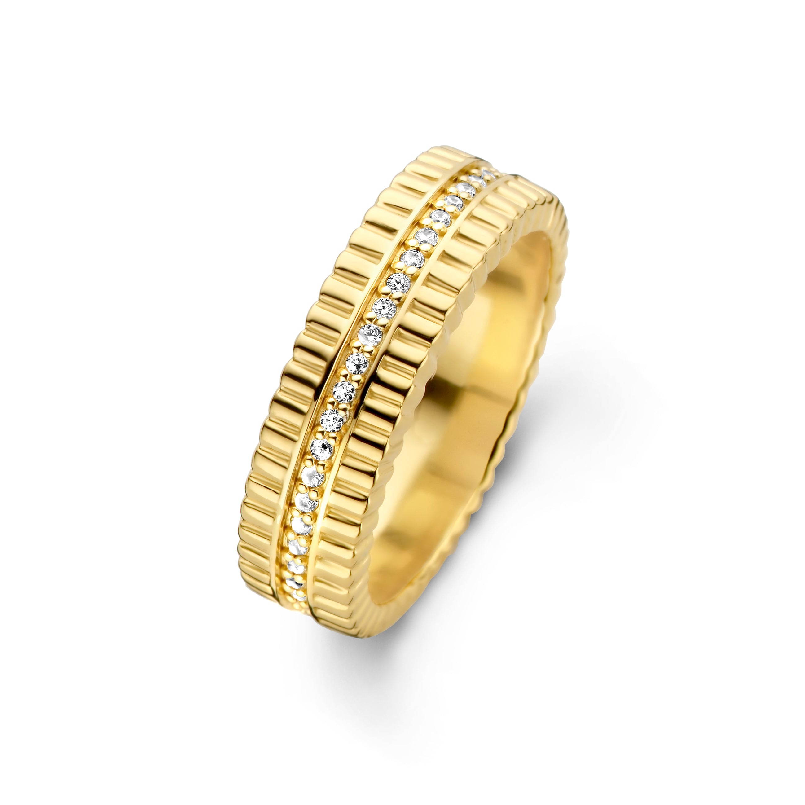 Imitation Ring - vergoldetes Sterlingsilber - Zirkonia-1