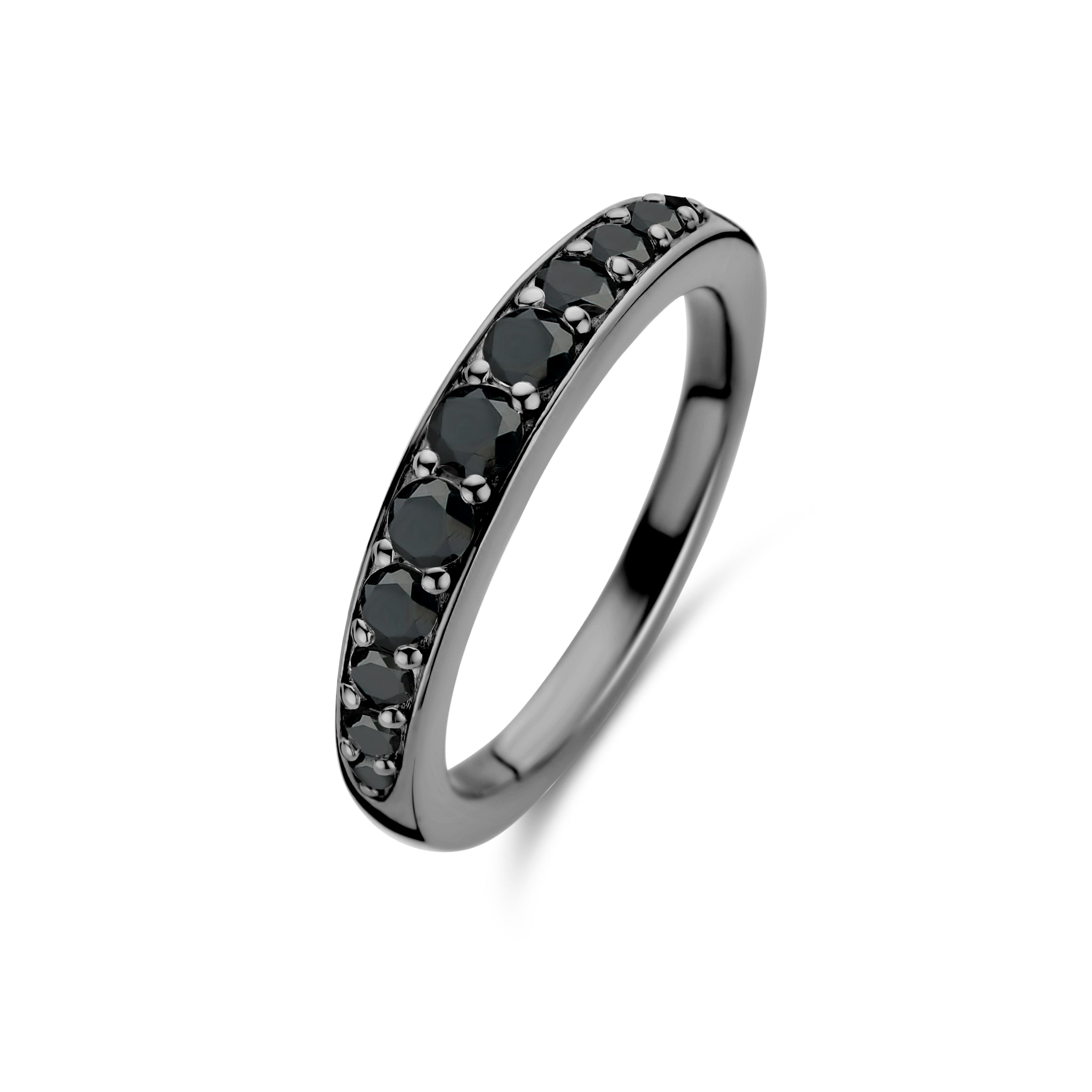 Victoria Ring - Sterling Silber rutheniert - Zirkonia-1