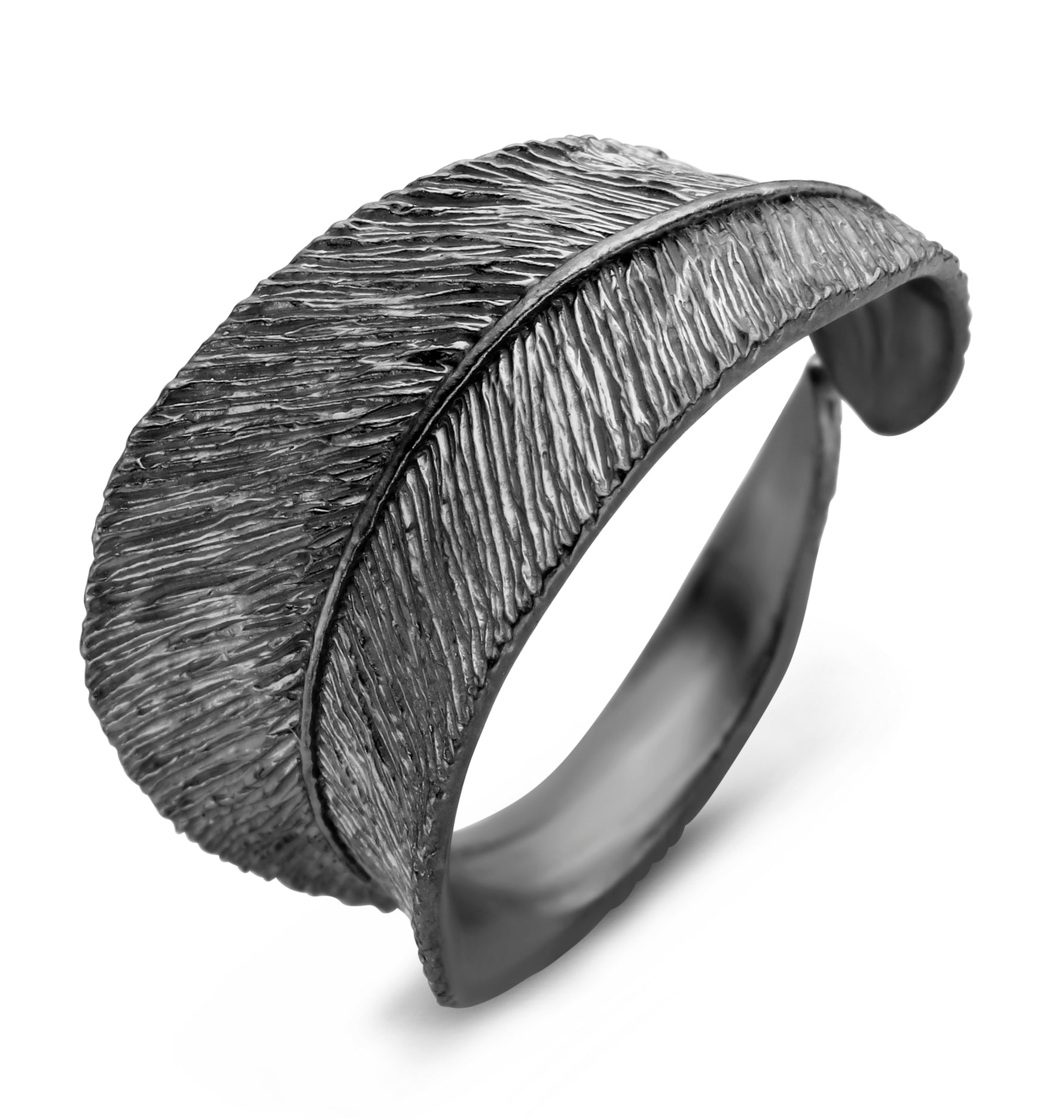 Fall Ring - Sterlingsilber rutheniert-1