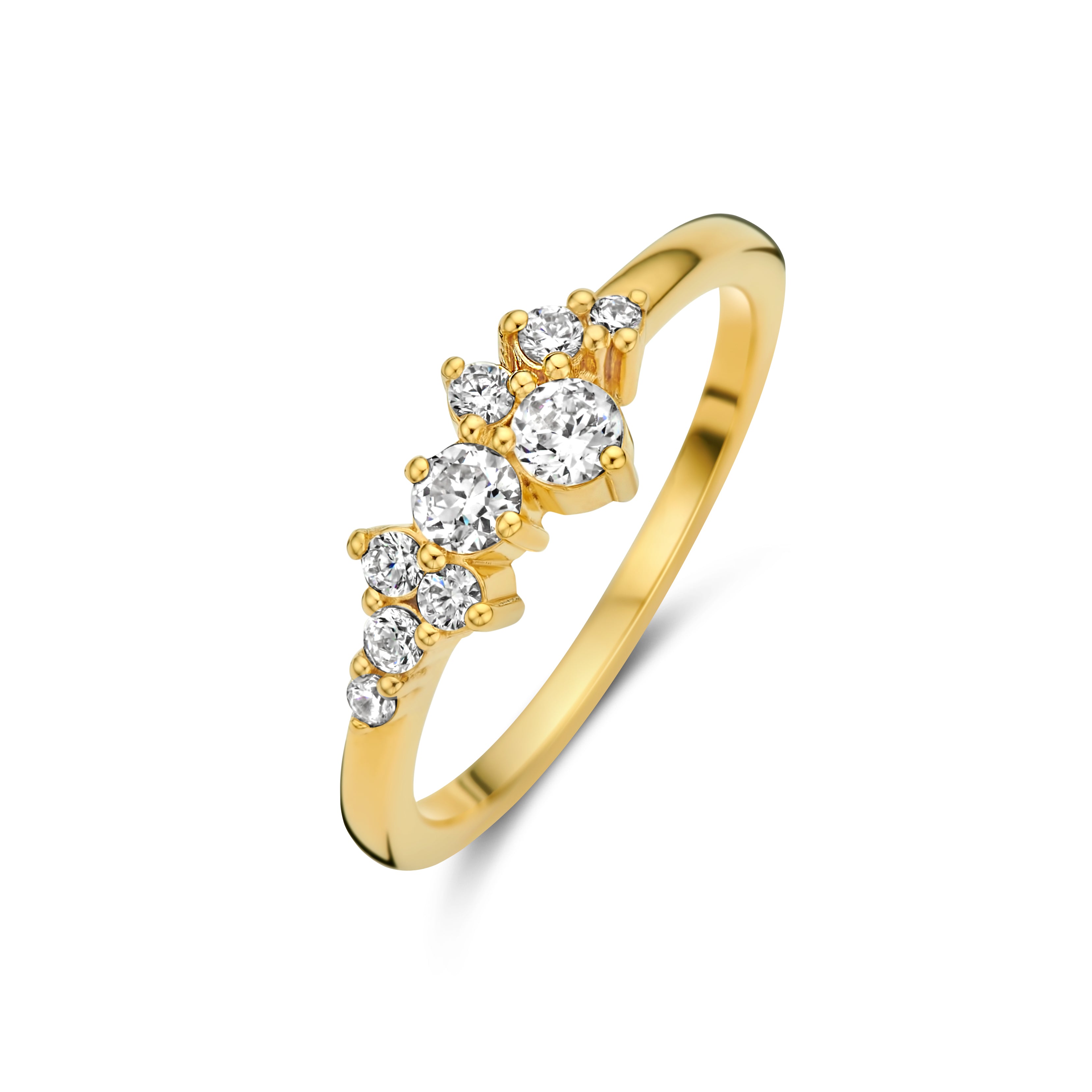 Aria Ring - vergoldetes Sterlingsilber - Zirkonia-1