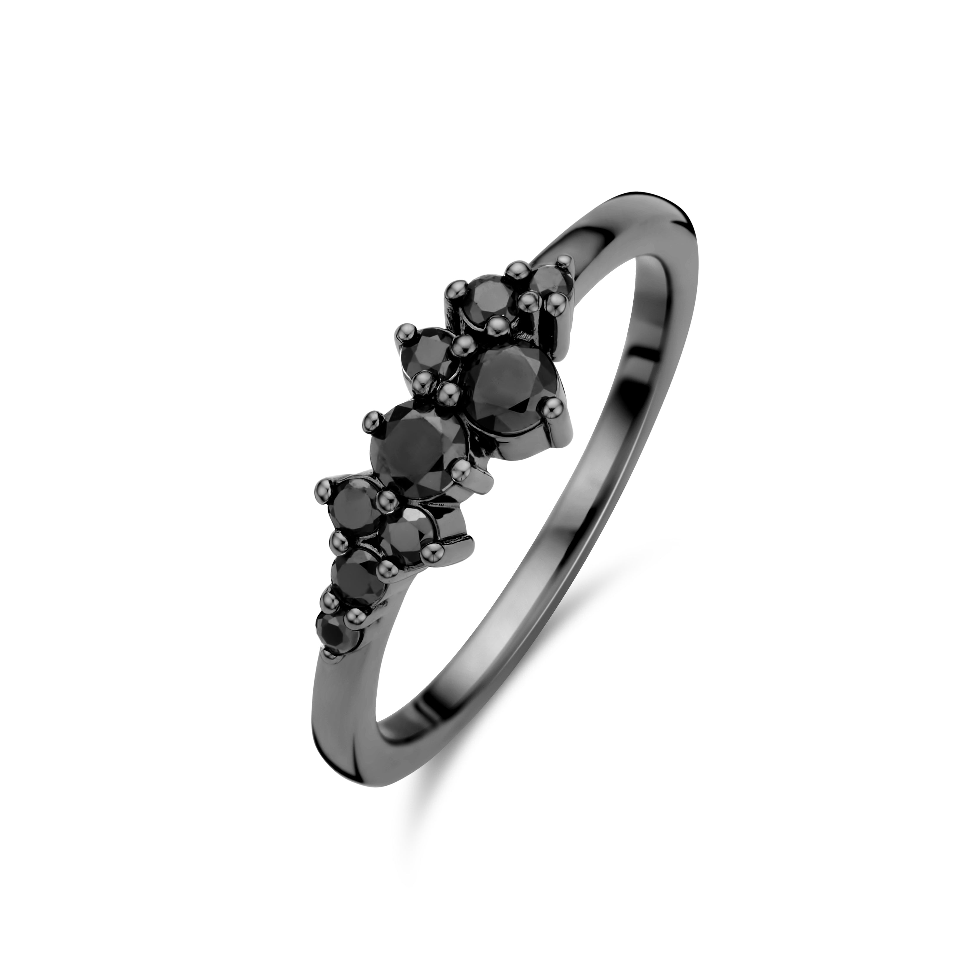 Aria Ring - Sterlingsilber rutheniert - Zirkonia-1