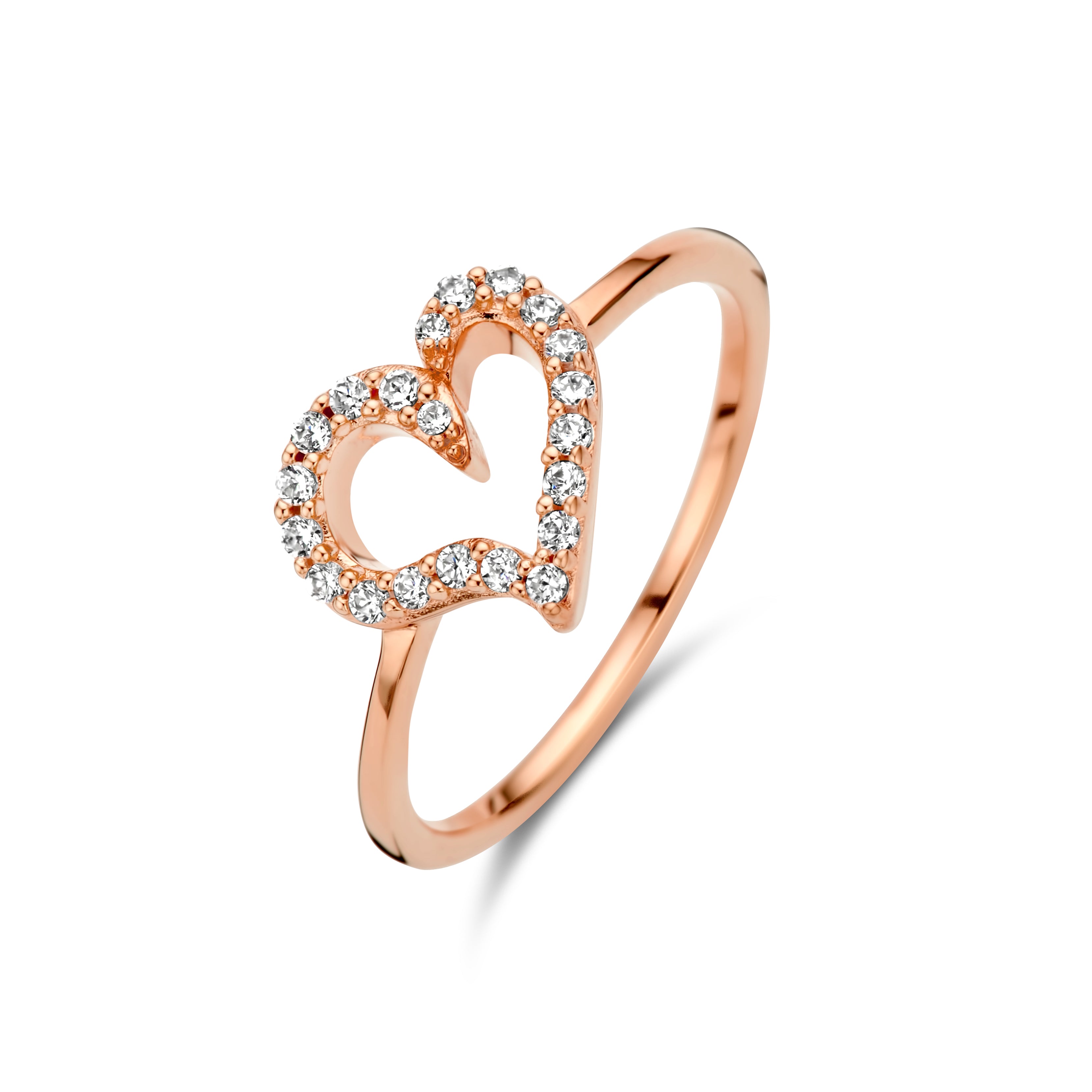 Youth Ring - Sterling Silber rosa vergoldet - Zirkonia-1