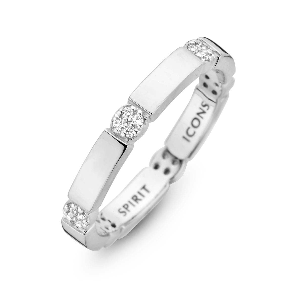 Beat Ring - Sterlingsilber - Zirkonia-1