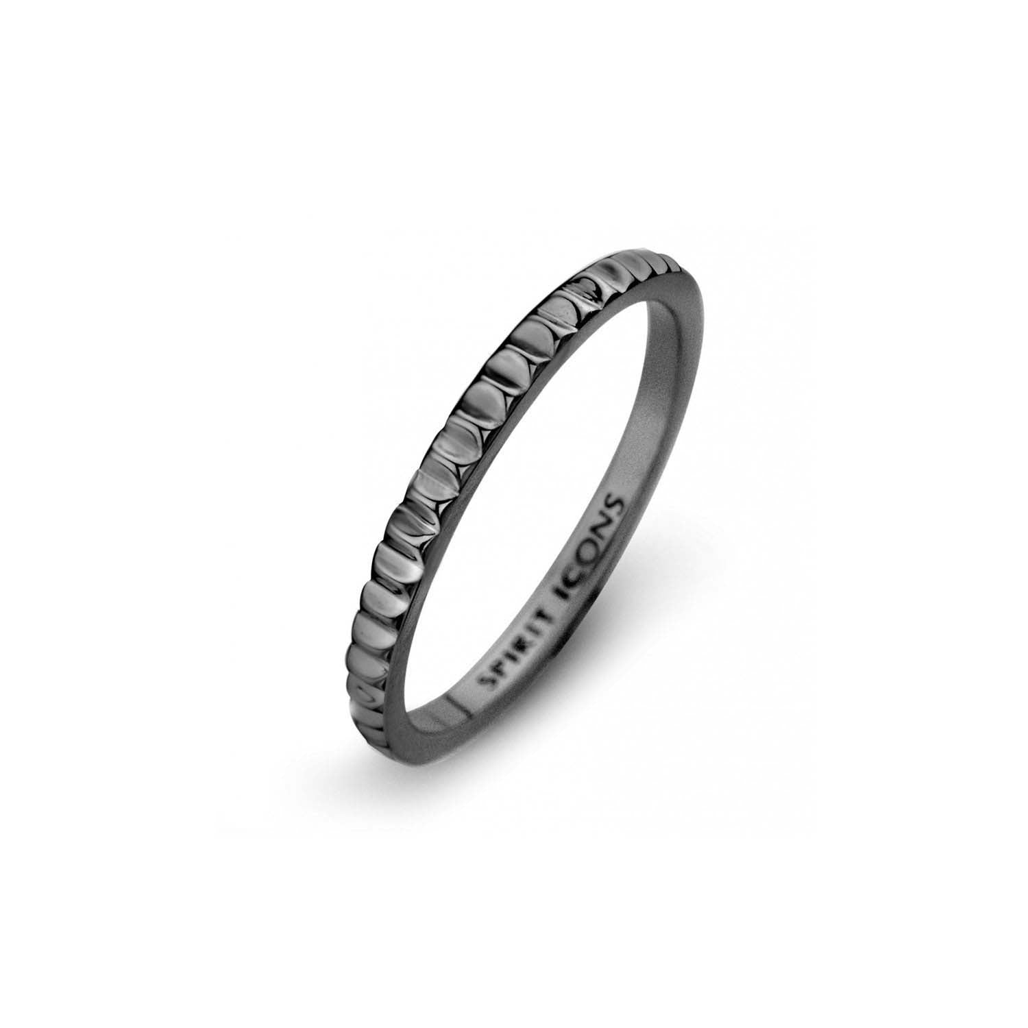 Peak Ring - Sterling Silber rutheniert-1