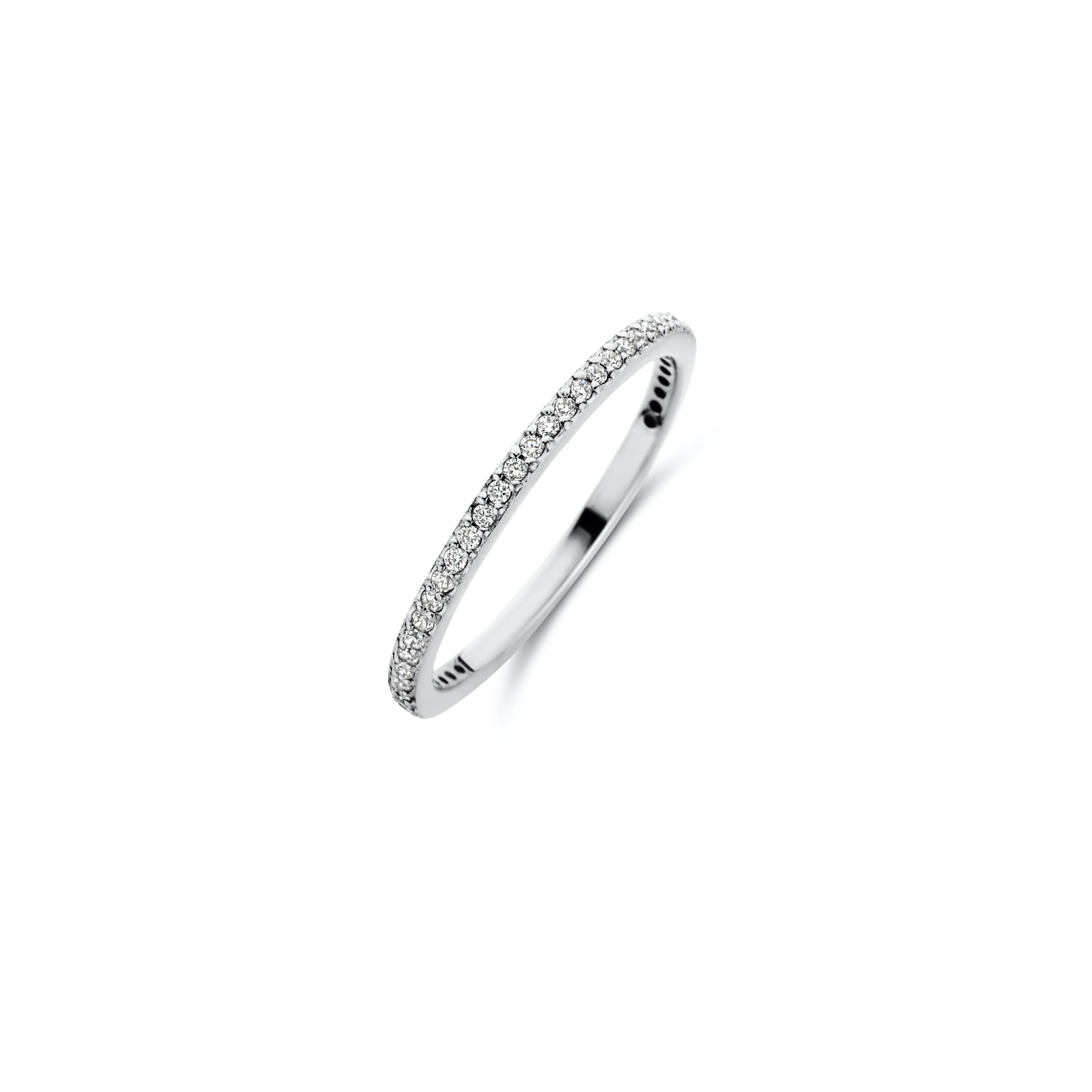 Chic polierter Ring 1,5 mm - Sterlingsilber - Zirkonia-1