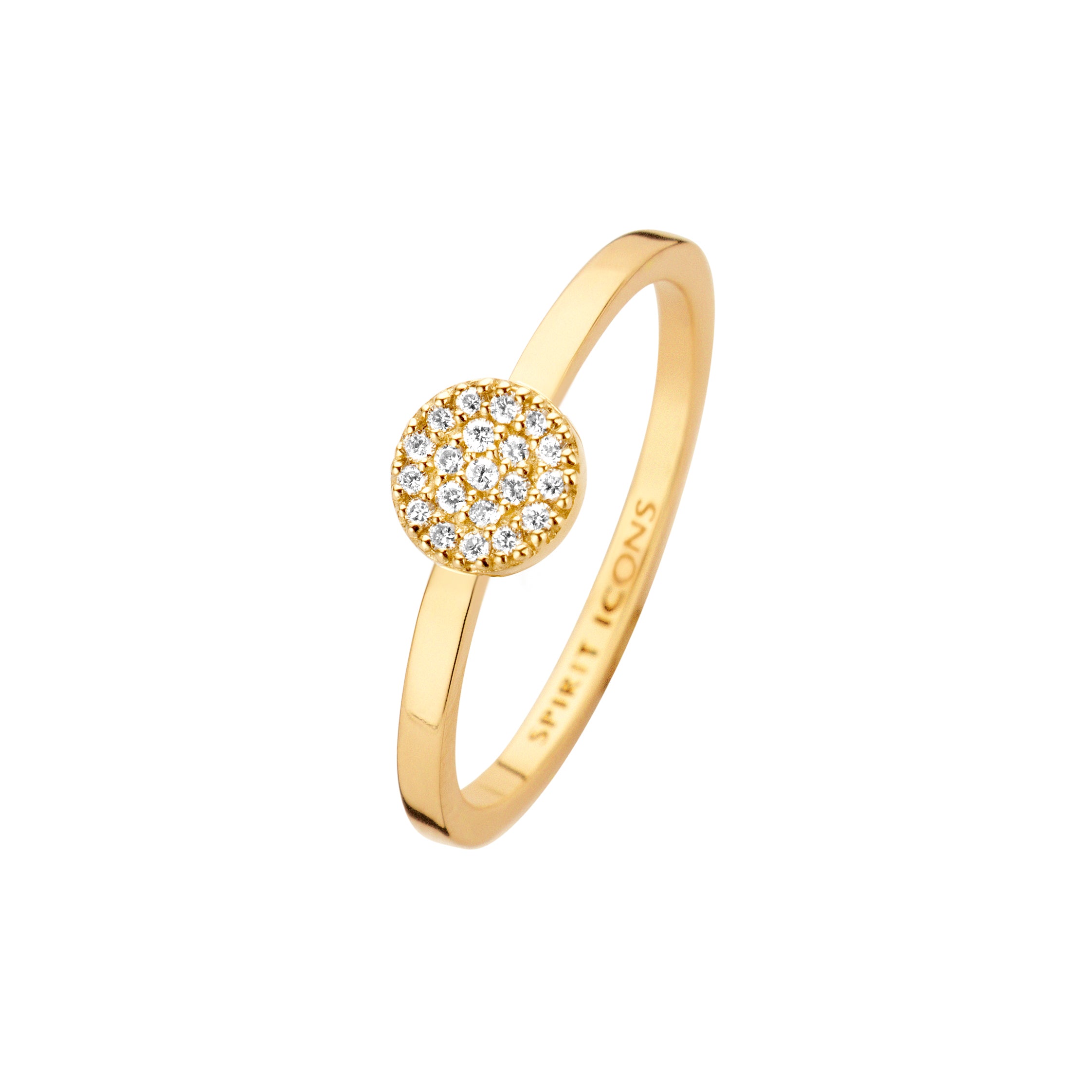 Mini Ring - 14 kt. Gold mit 0,1 CT brillantgeschliffenen Diamanten-1