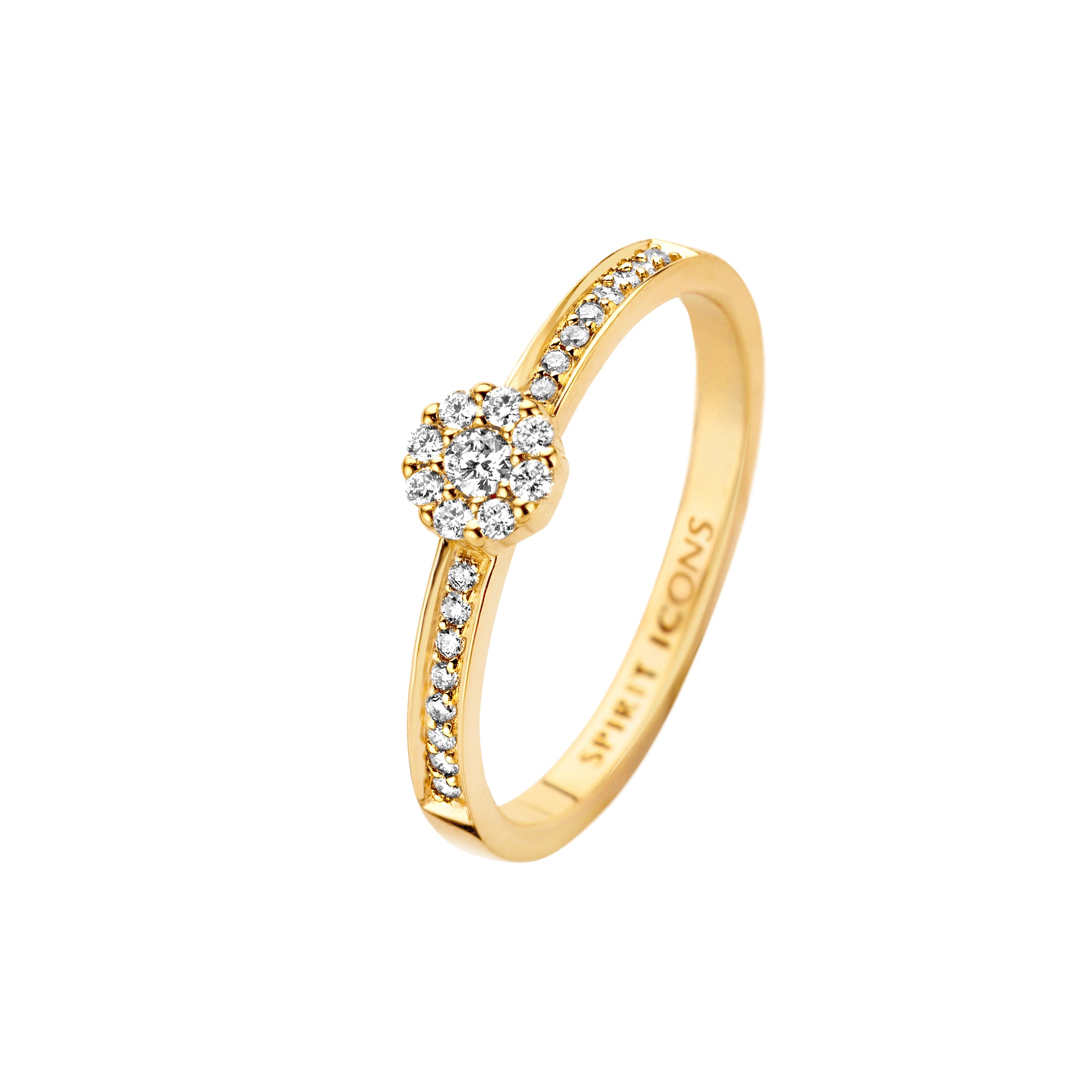 Ewigkeitsring - 14 kt. Gold mit 0,2 CT brillantgeschliffenen Diamanten-1