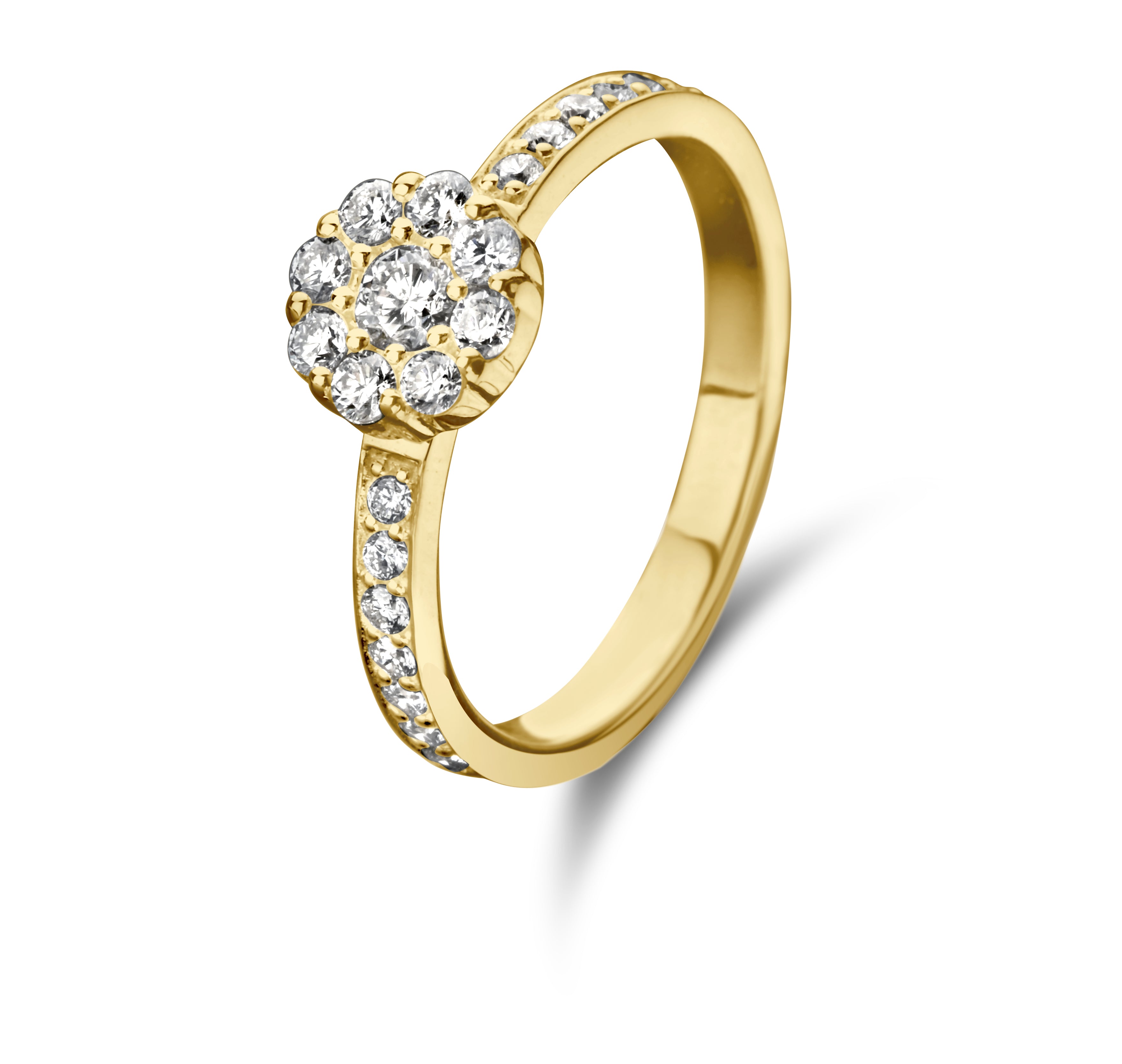 Vanity Ring - 14 kt. Gold mit 0,55 CT brillantgeschliffenen Diamanten-1