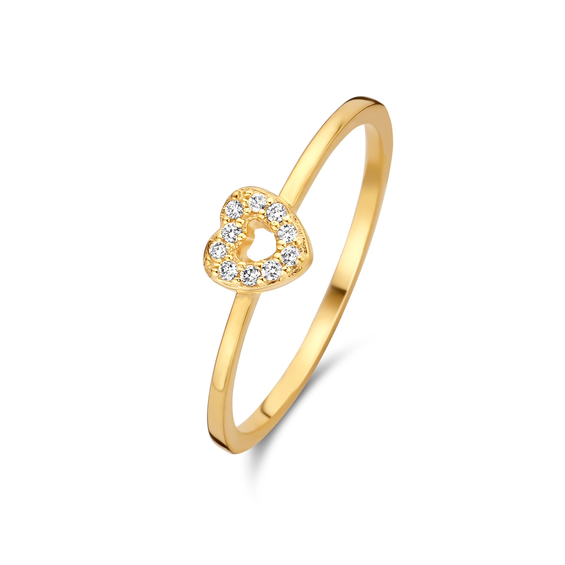 Devotion Ring - 14 kt. Gold mit 0,05 CT brillant geschliffenen Diamanten-1