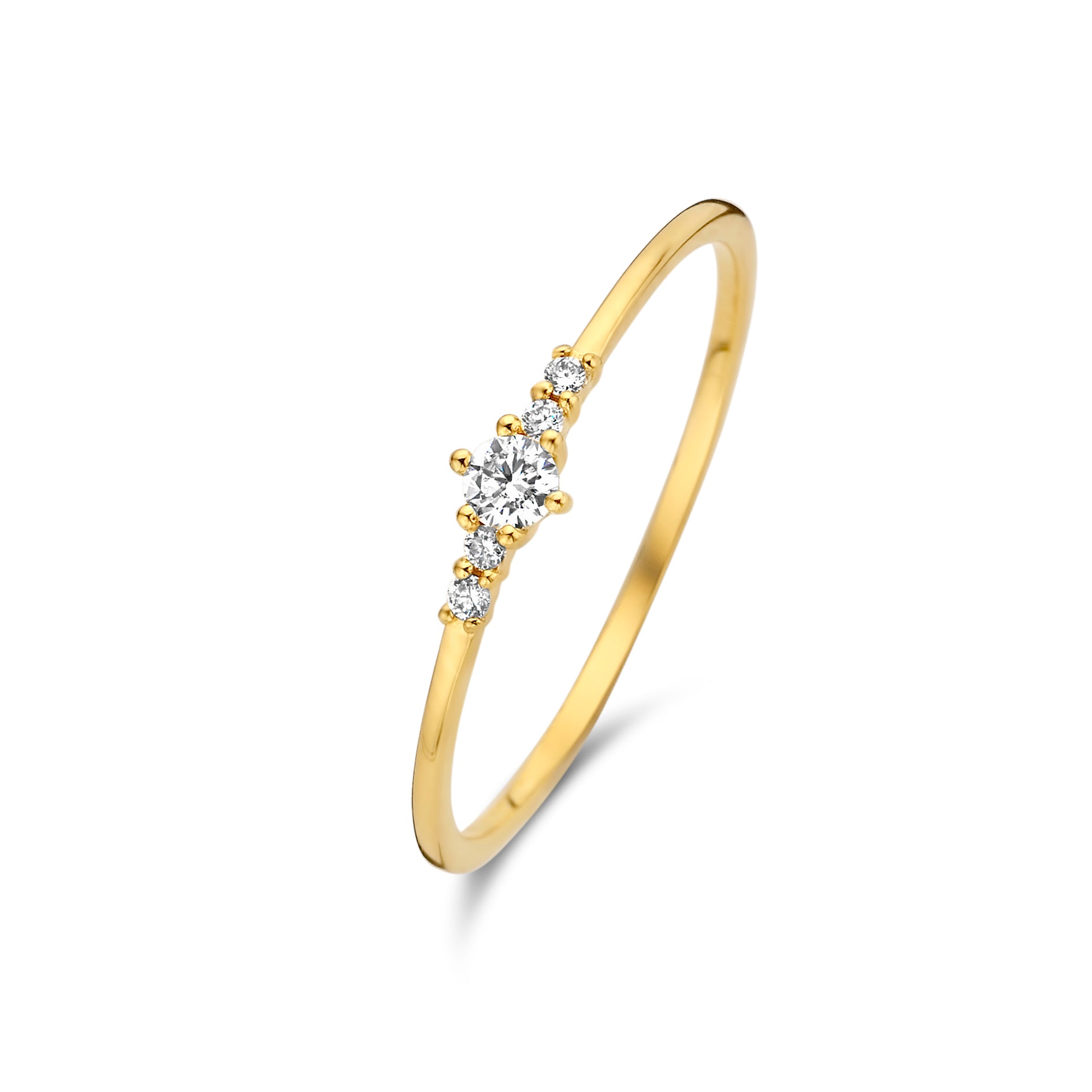 Faith Ring - 14 kt. Gold mit 0,102 CT brillant geschliffenen Diamanten-1