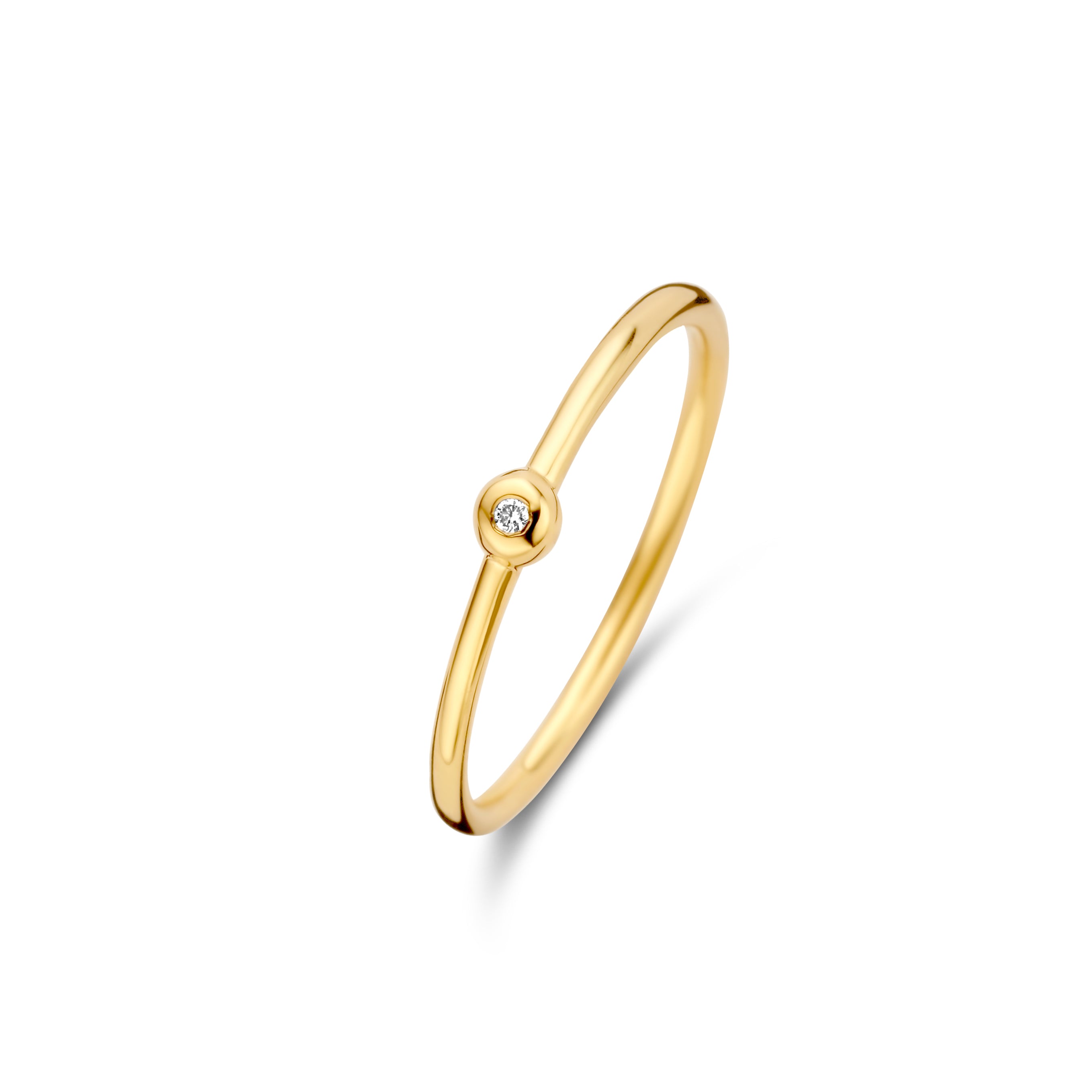 Belle Ring - 14 kt. Gold mit 0,01 CT Brillant Schliff Diamant-1