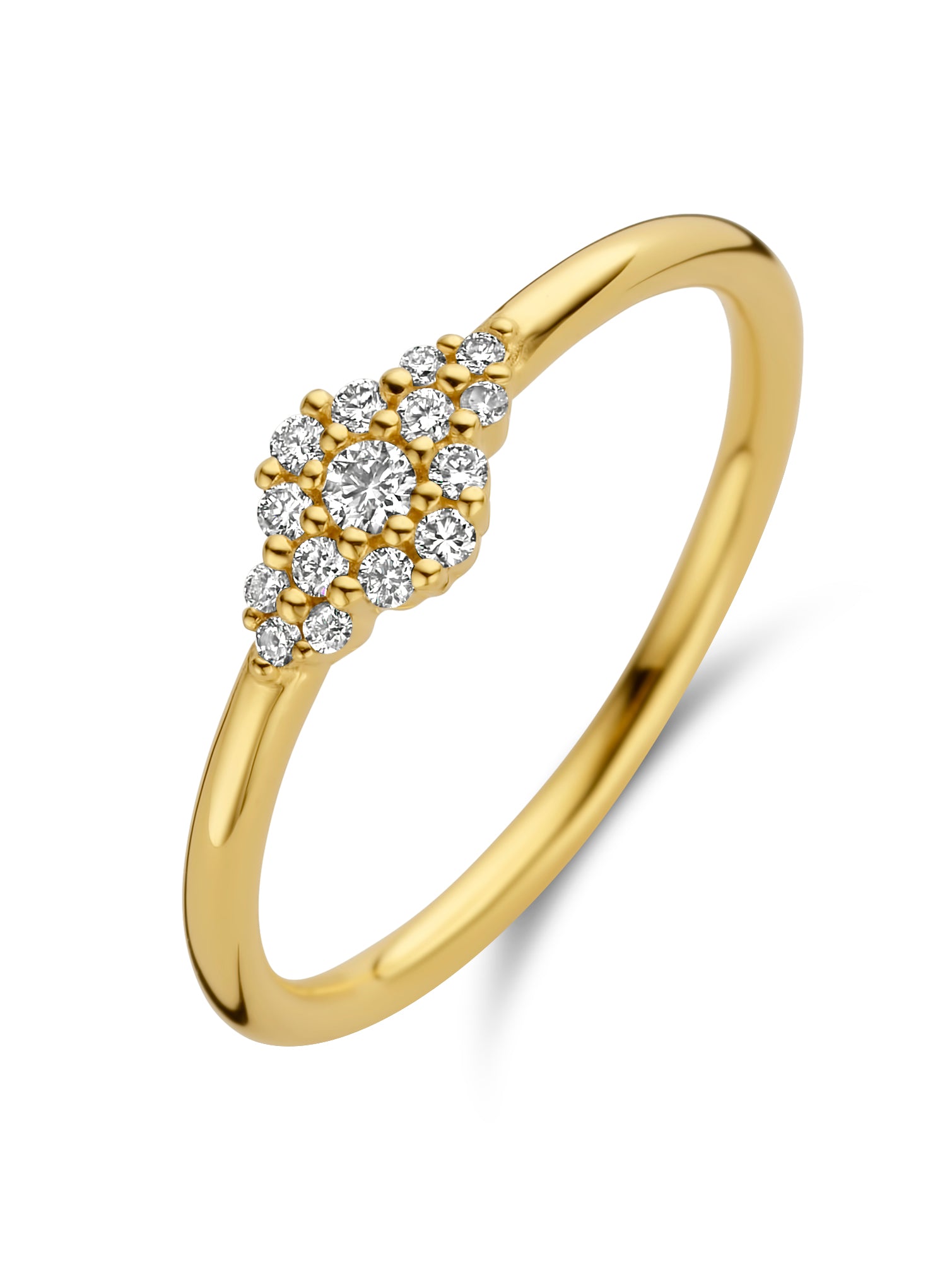 Ascot Ring klein - 14 kt. Gold mit 0,15 CT brillantgeschliffenen Diamanten-3