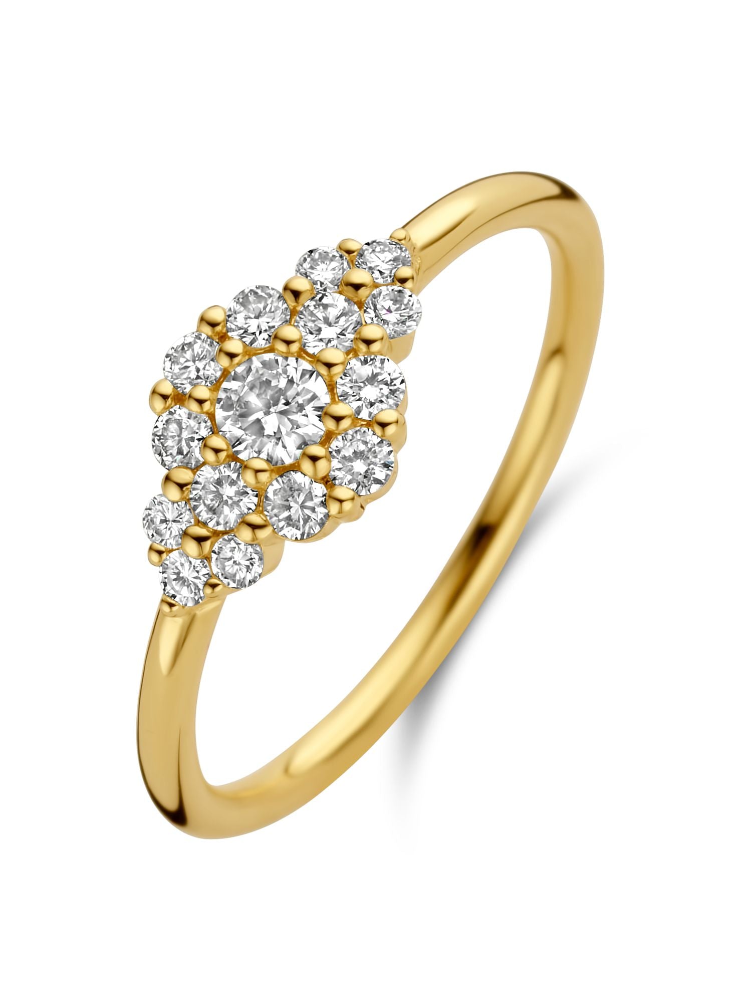 Ascot Ring groß - 14 kt. Gold mit 0,43 CT brillantgeschliffenen Diamanten-4