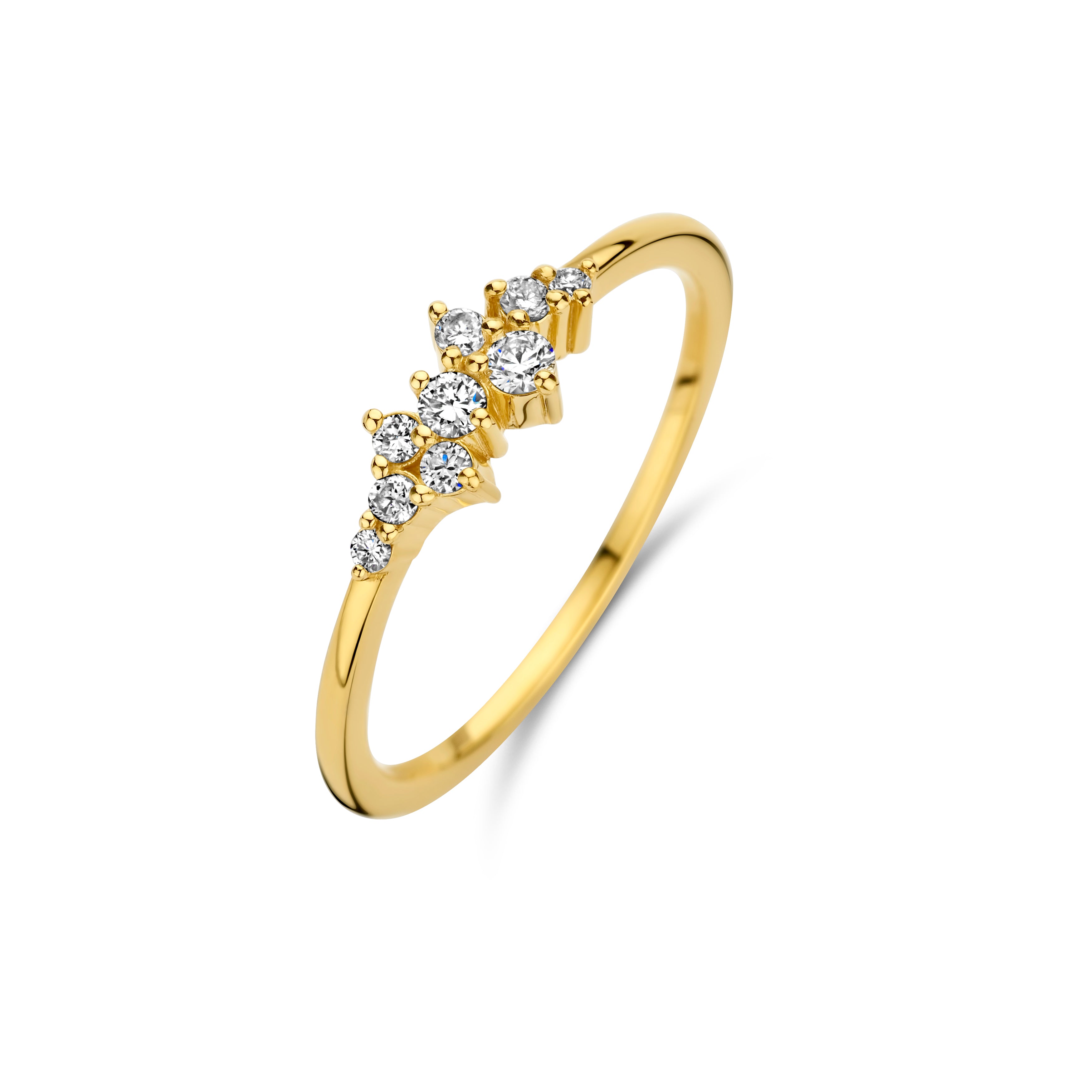 SUNRISE RING 0,175Ct Wvs 14K-1