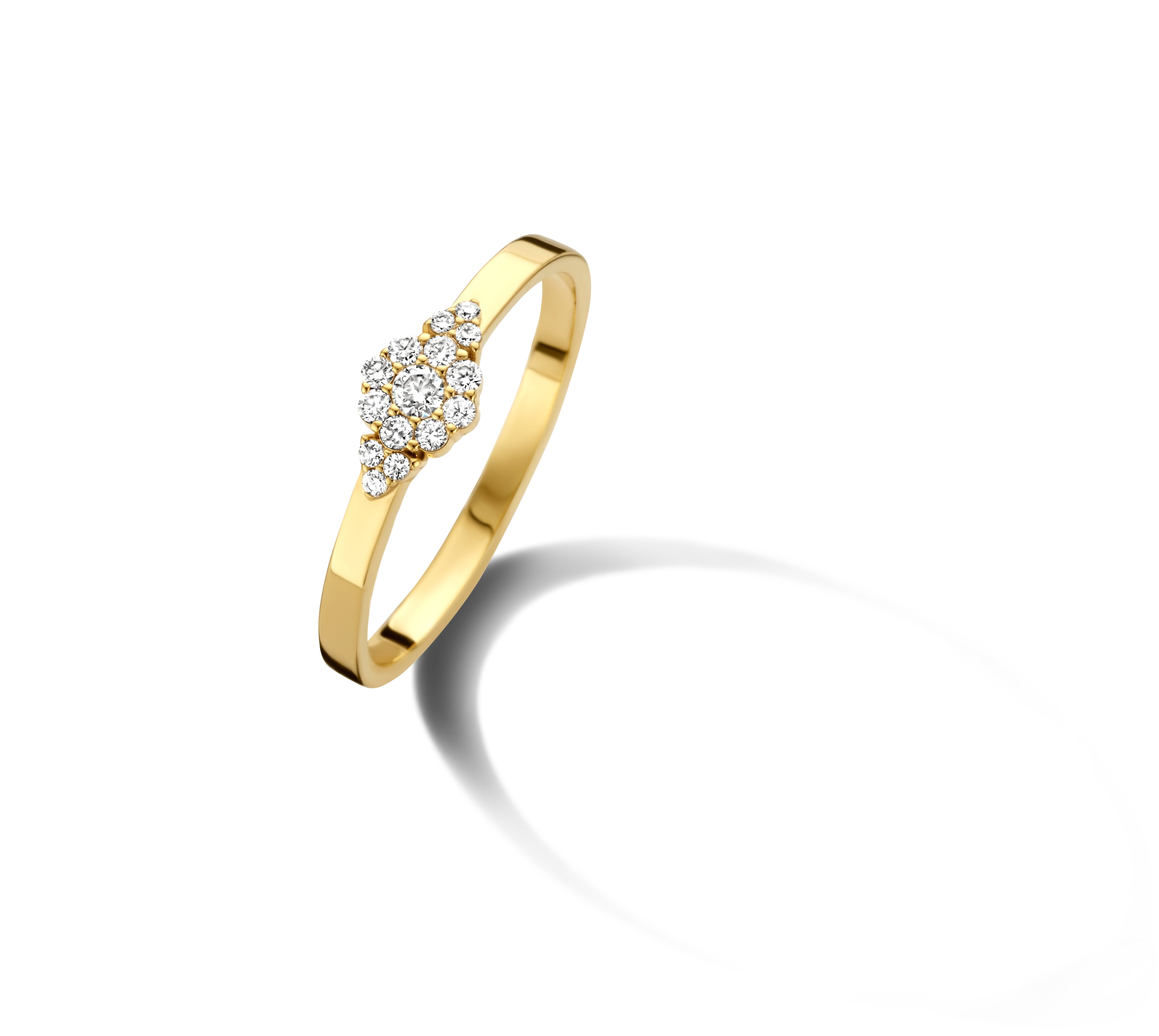 Delilah Ring - 14 kt. Gold mit 0,15 CT brilliant geschliffenen Diamanten-1