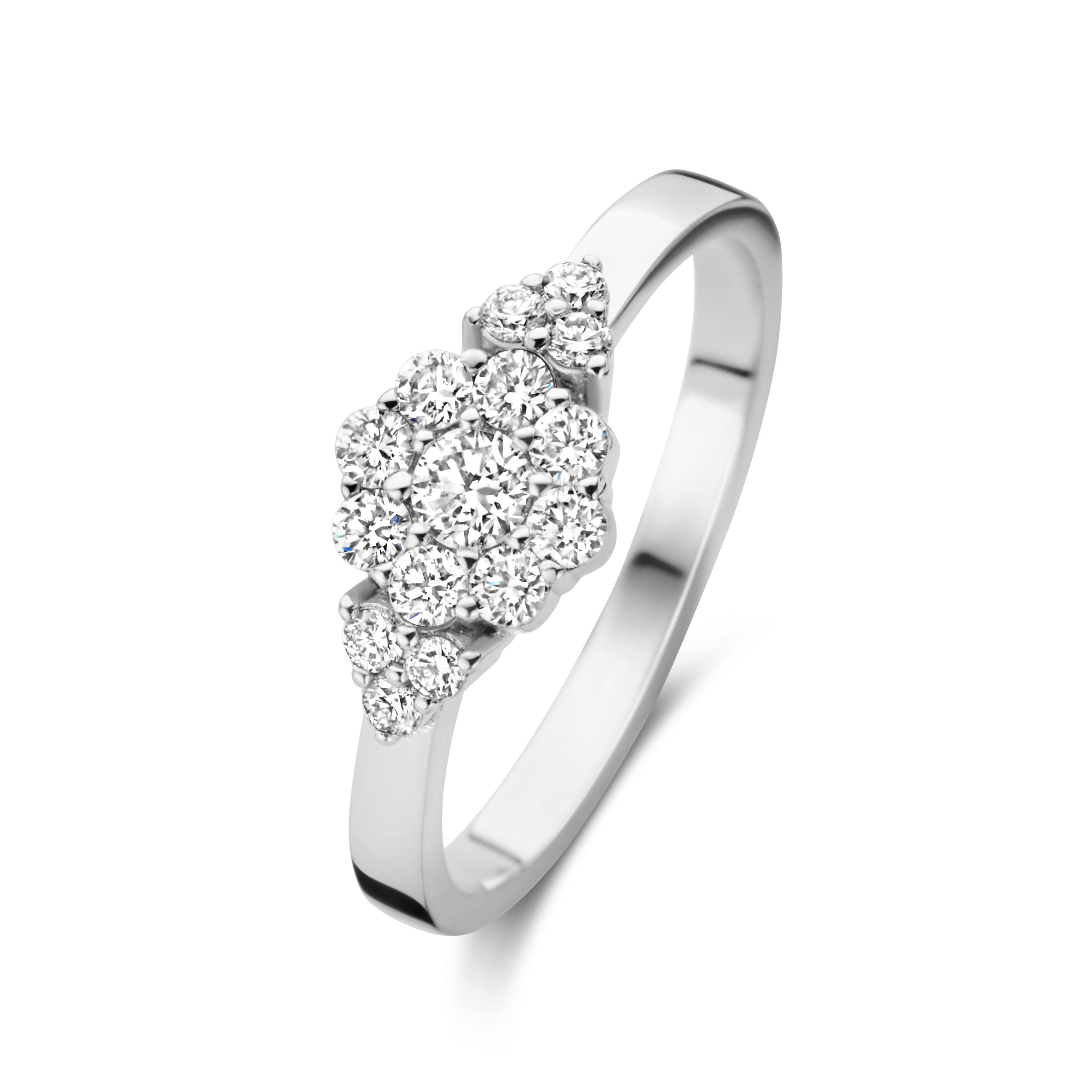 Delilah Ring - 14 kt. Weißgold mit 0,43 CT Brillantschliff-Diamanten-1