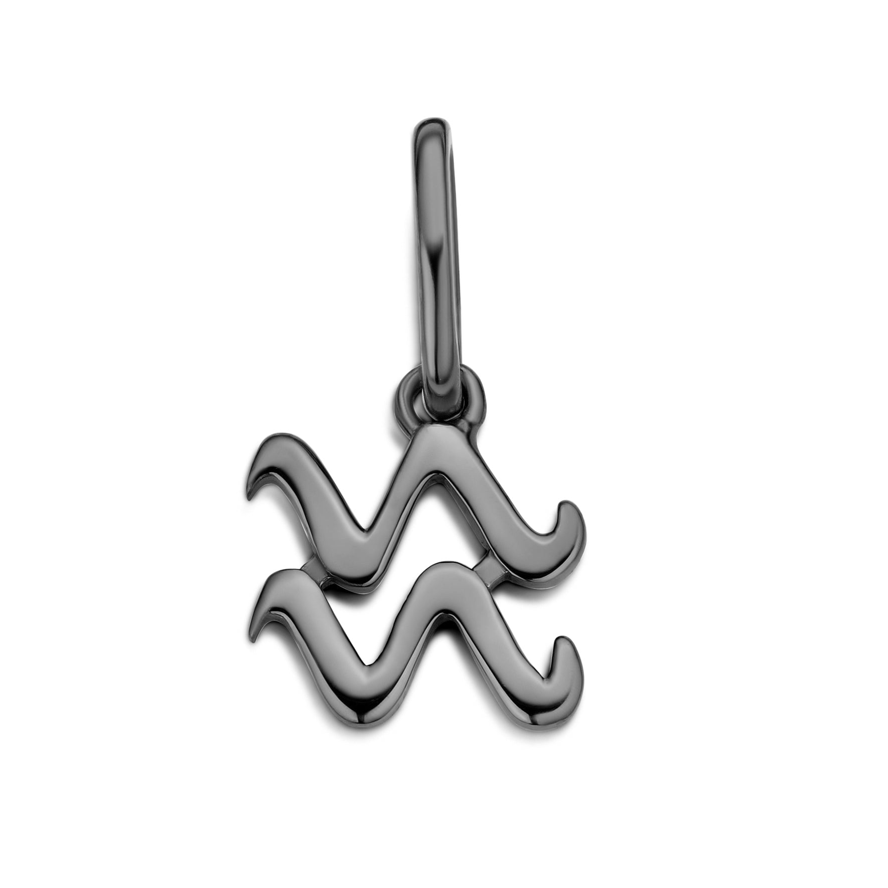 Aquarius - Wassermann Sternzeichen Anhänger - Sterlingsilber rutheniert-1