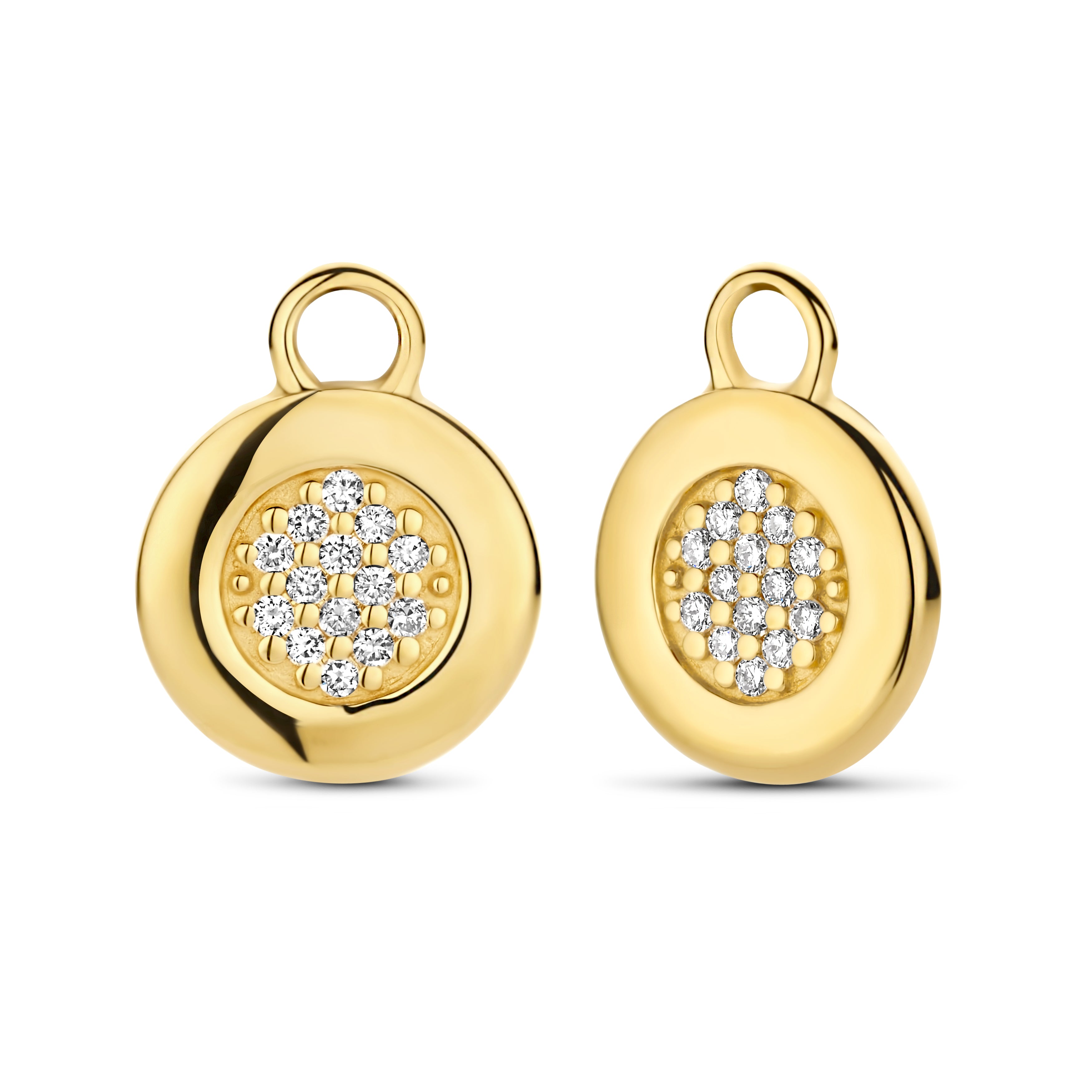 Gaia Anhänger für Hoops - 14 kt. Gold mit 0,042 CT Brillantschliff Diamanten-1