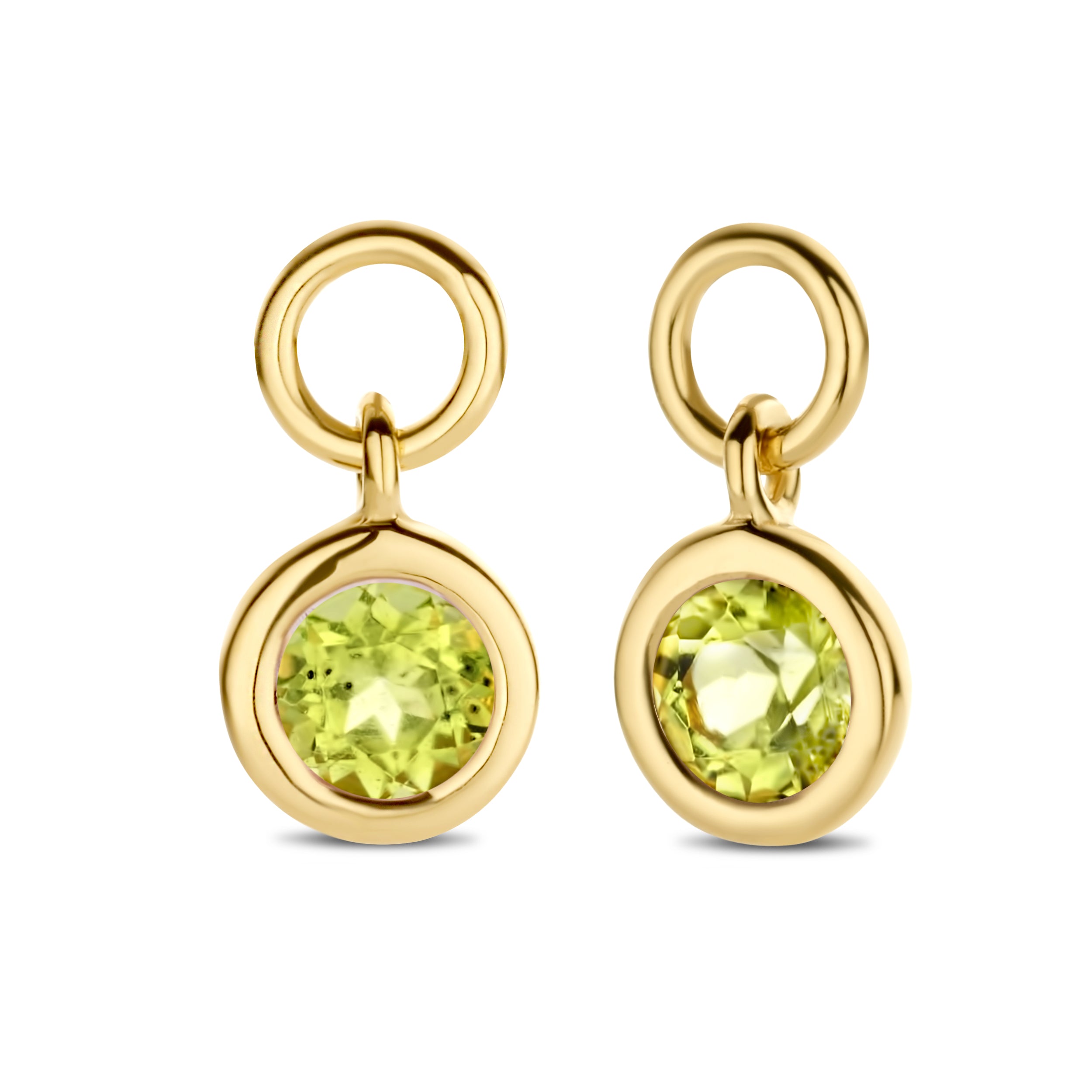 Sky anhänger für Hoops - 14 kt. Gold mit Peridot-1