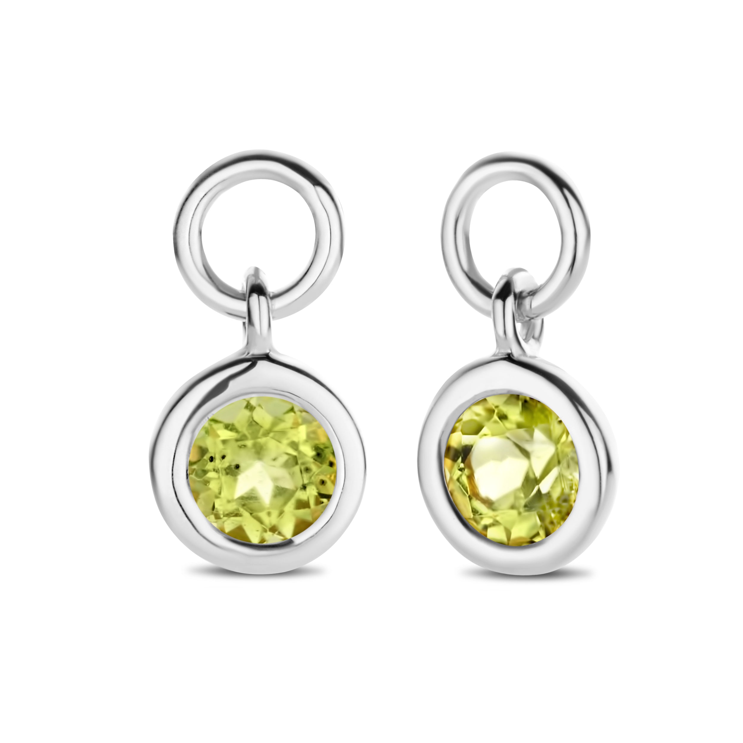 Sky Anhänger für Hoops - 14 kt. Weißgold mit Peridot-1