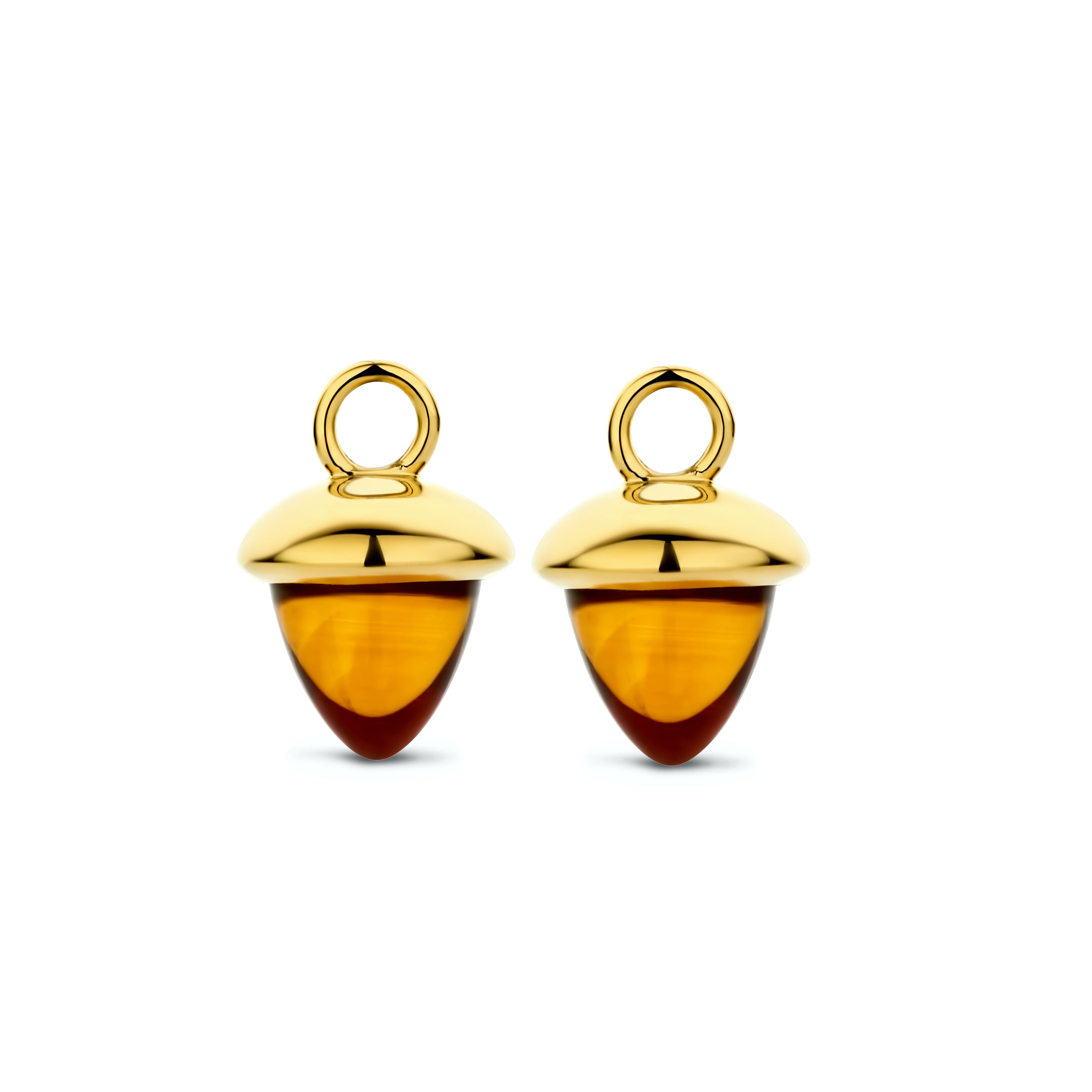 Acorn Anhänger - 14 kt. Gold mit orangefarbener Zitrin-2