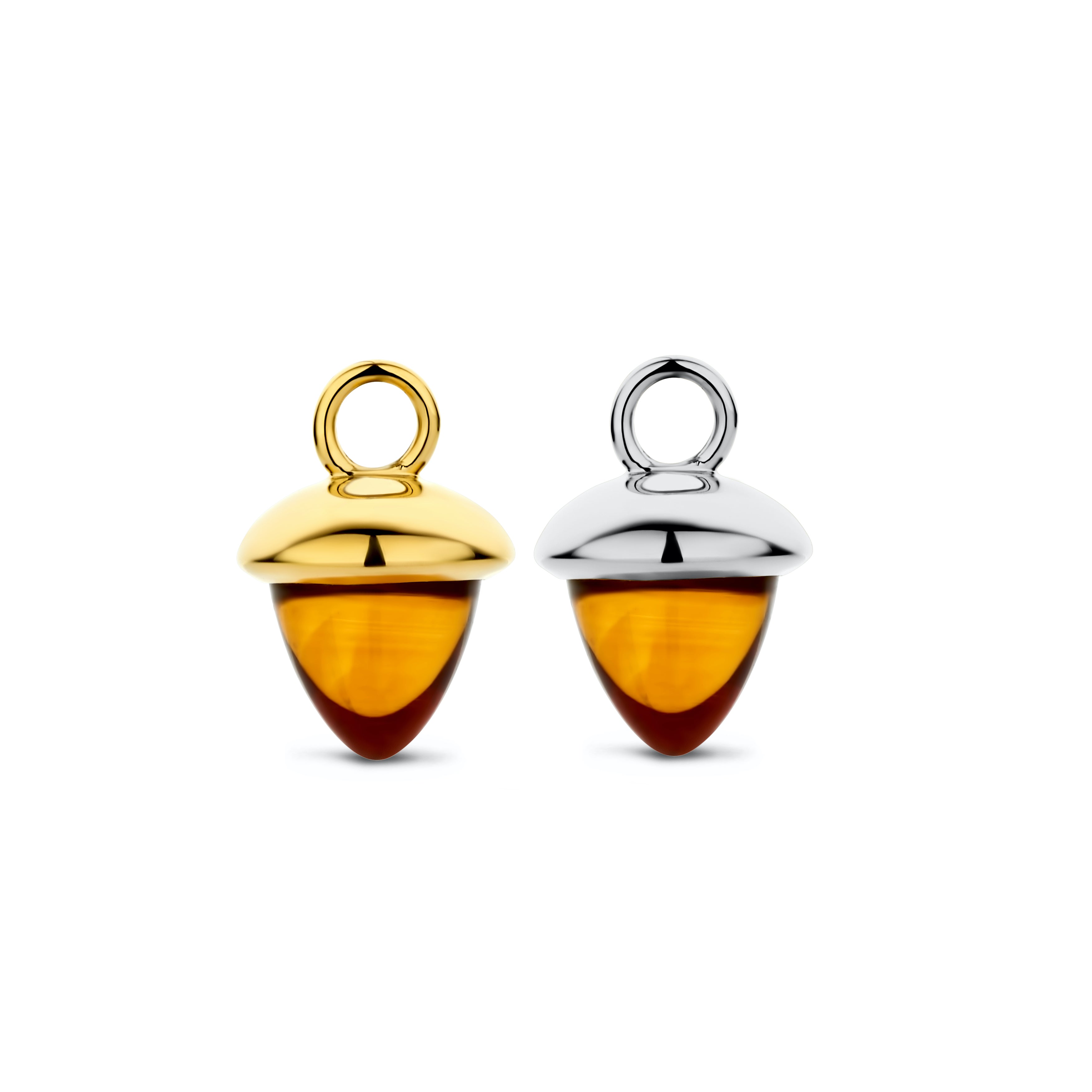 Acorn Anhänger - 14 kt. Gold mit orangefarbener Zitrin-1