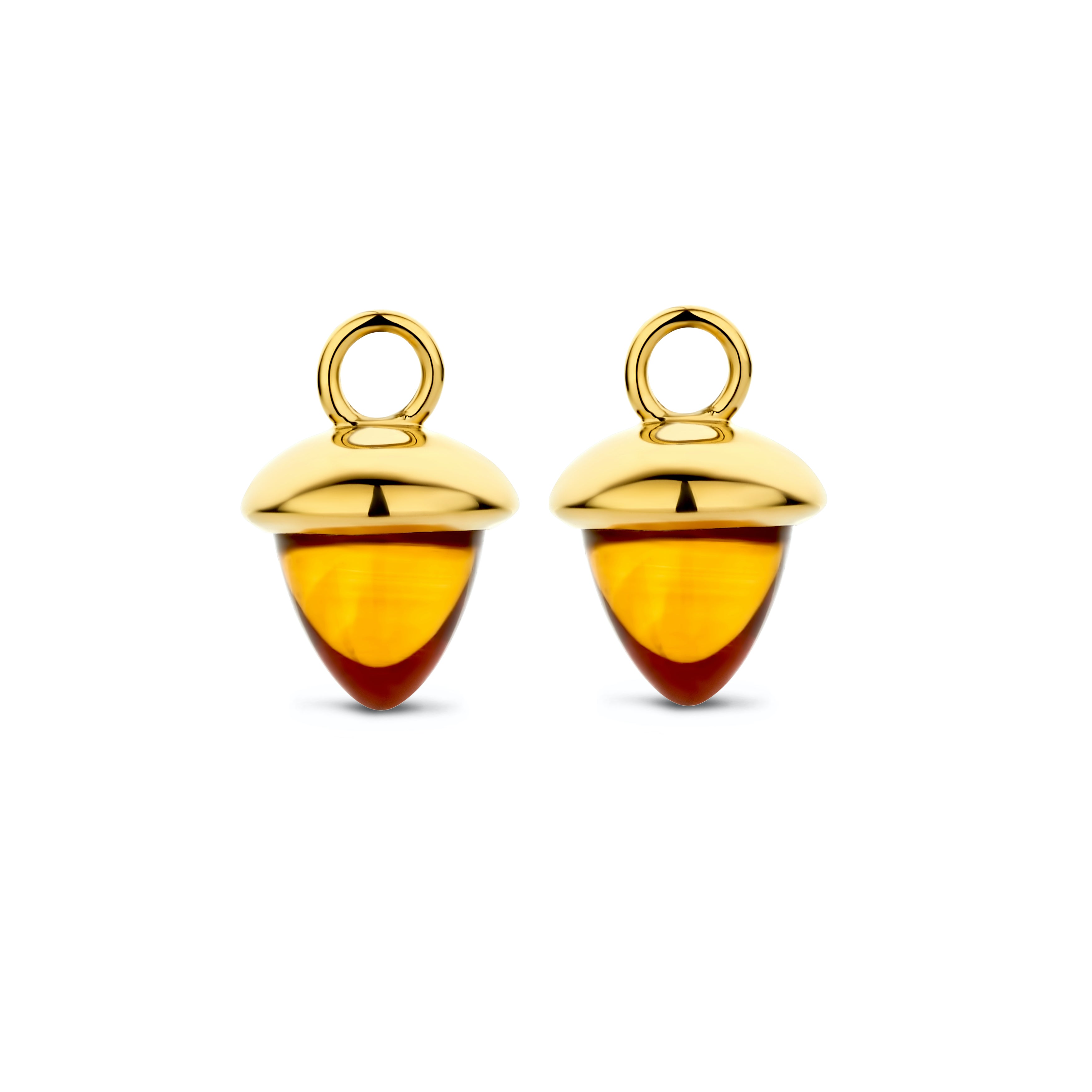 Acorn Anhänger - 14 kt. Gold mit goldenem Citrin-1