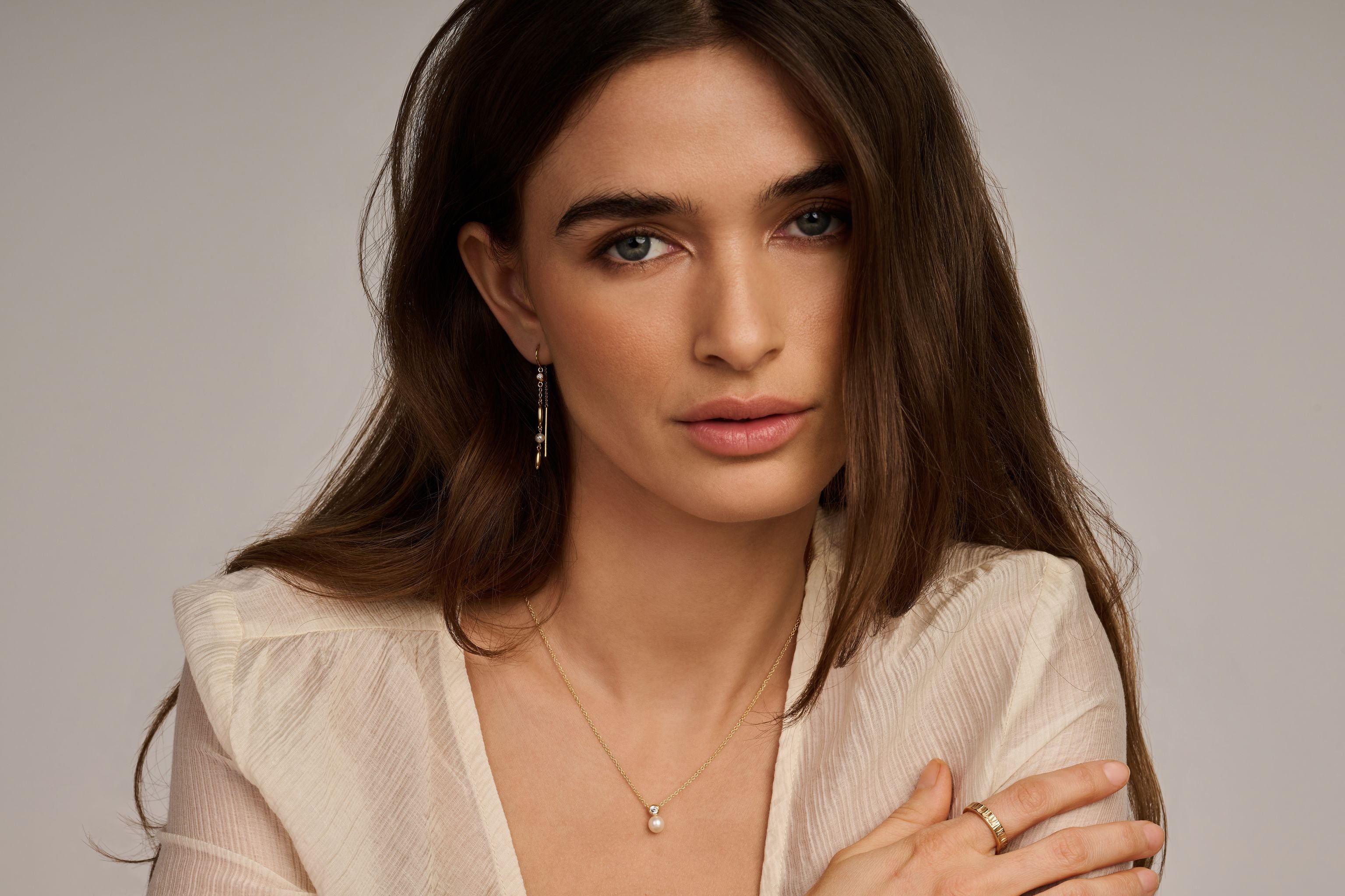 AVA PENDANT SL/PEARL-5